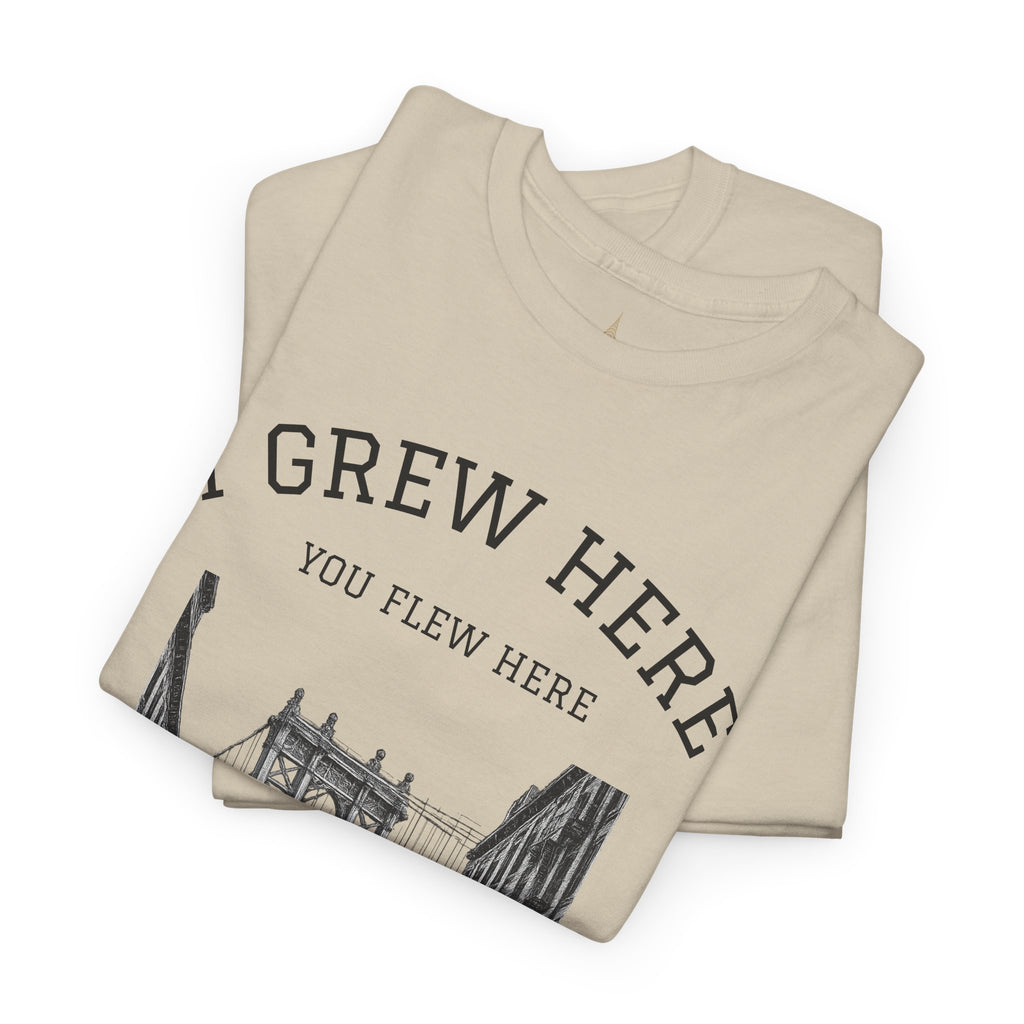 DUMBO Brooklyn Manhattan Bridge T-Shirt  I  I Grew Here You Flew Here Tee