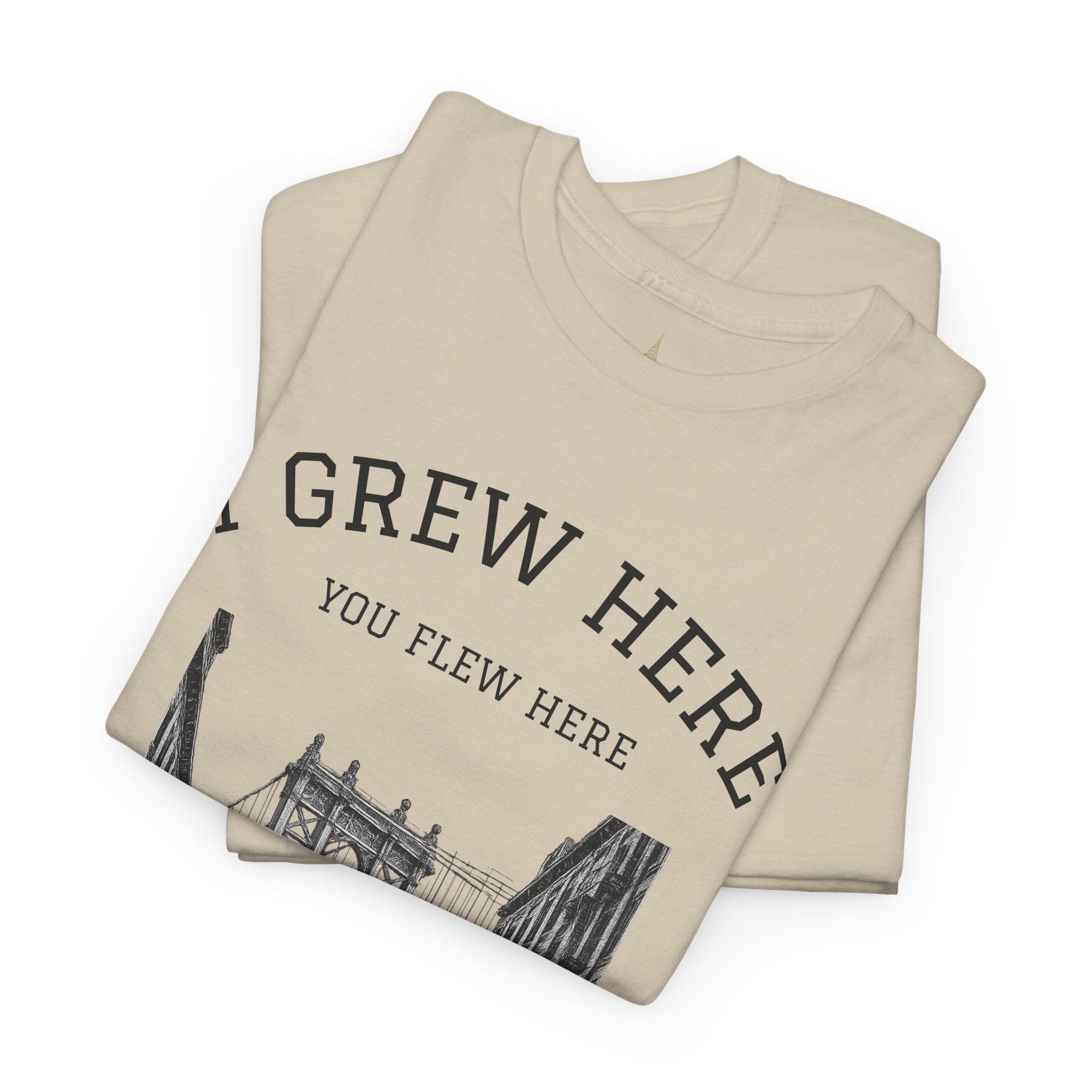 DUMBO Brooklyn Manhattan Bridge T-Shirt  I  I Grew Here You Flew Here Tee