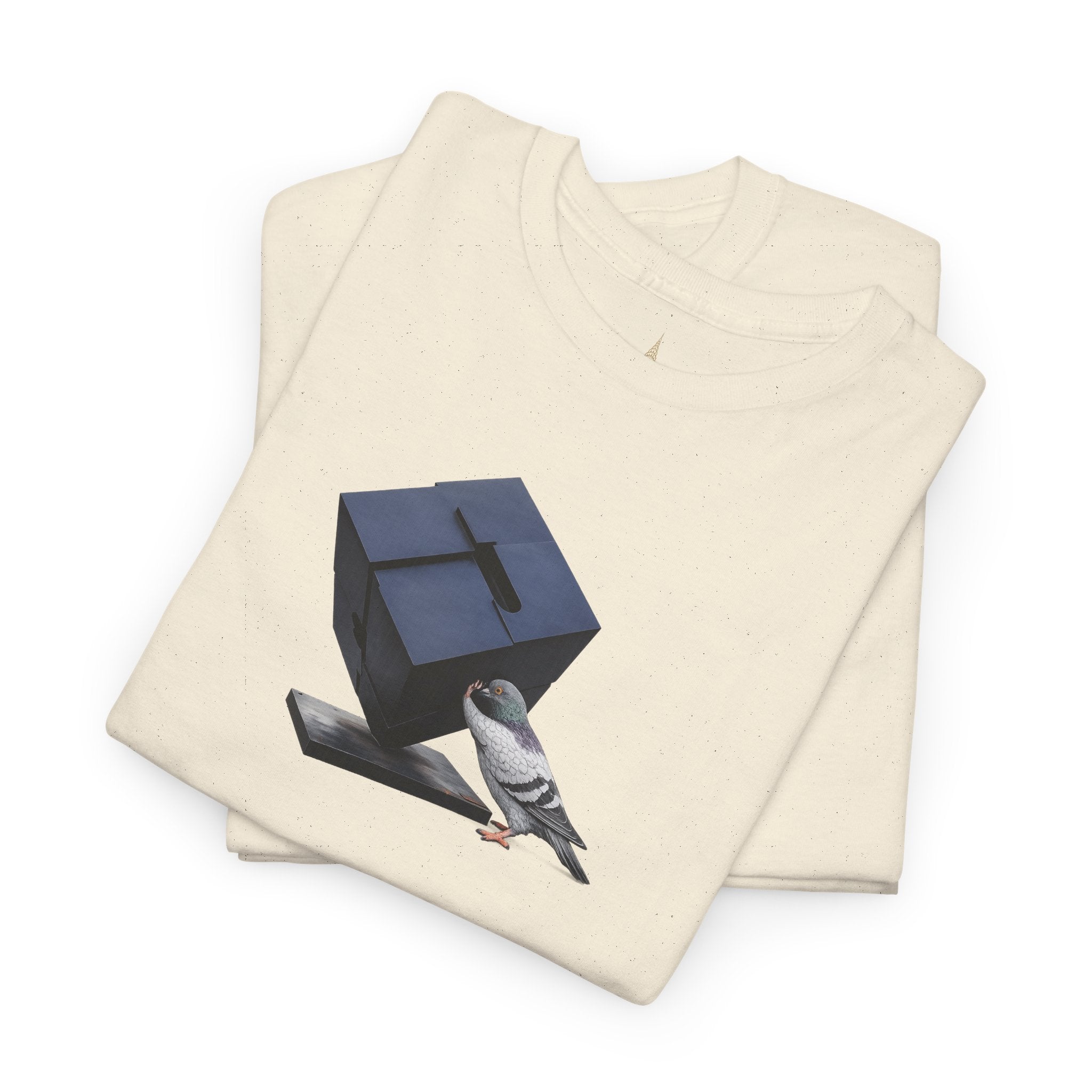 Customizable Astor Place NYC Pigeon T-Shirt | Alamo Black Cube Tee