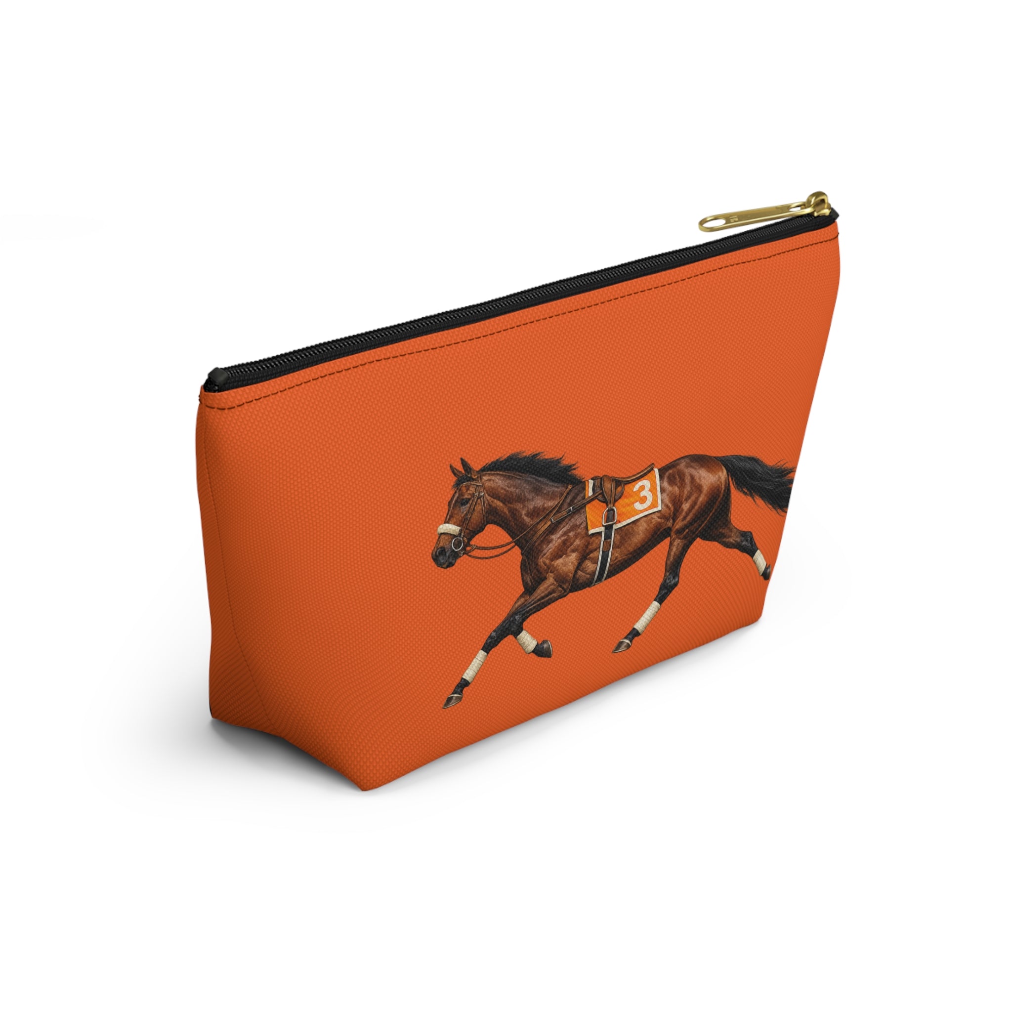 Ozone Park Horse Racing Accessory Pouch — T-Bottom Makeup Bag