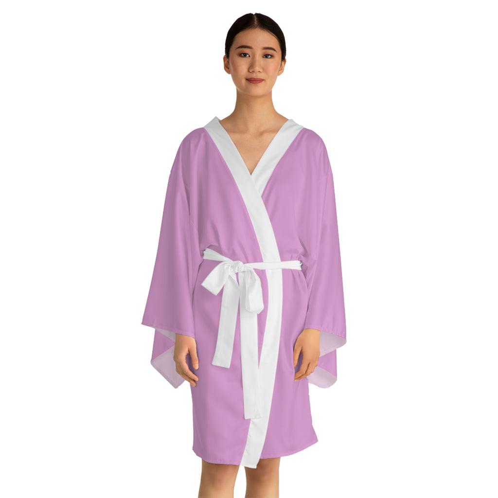 Chinatown Dragon Kimono Robe — Pink and Green Chinese Dragon Long Sleeve House Robe