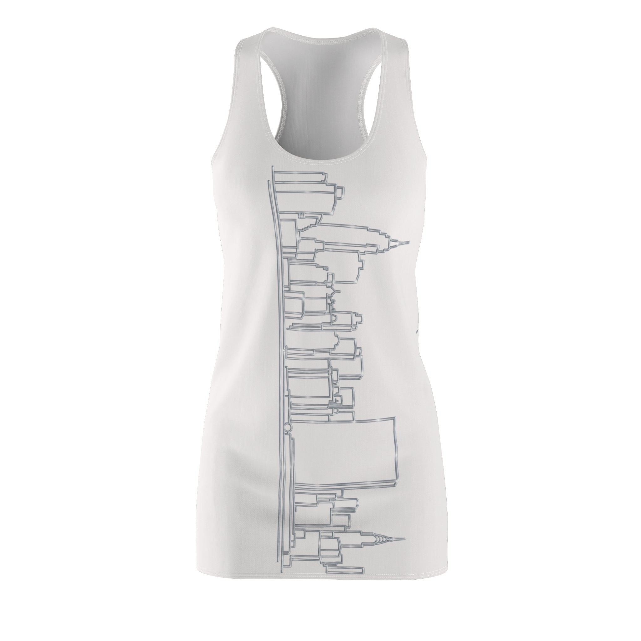 Manhattan Skyline Racerback Dress — View from Queens and New Jersey Dress