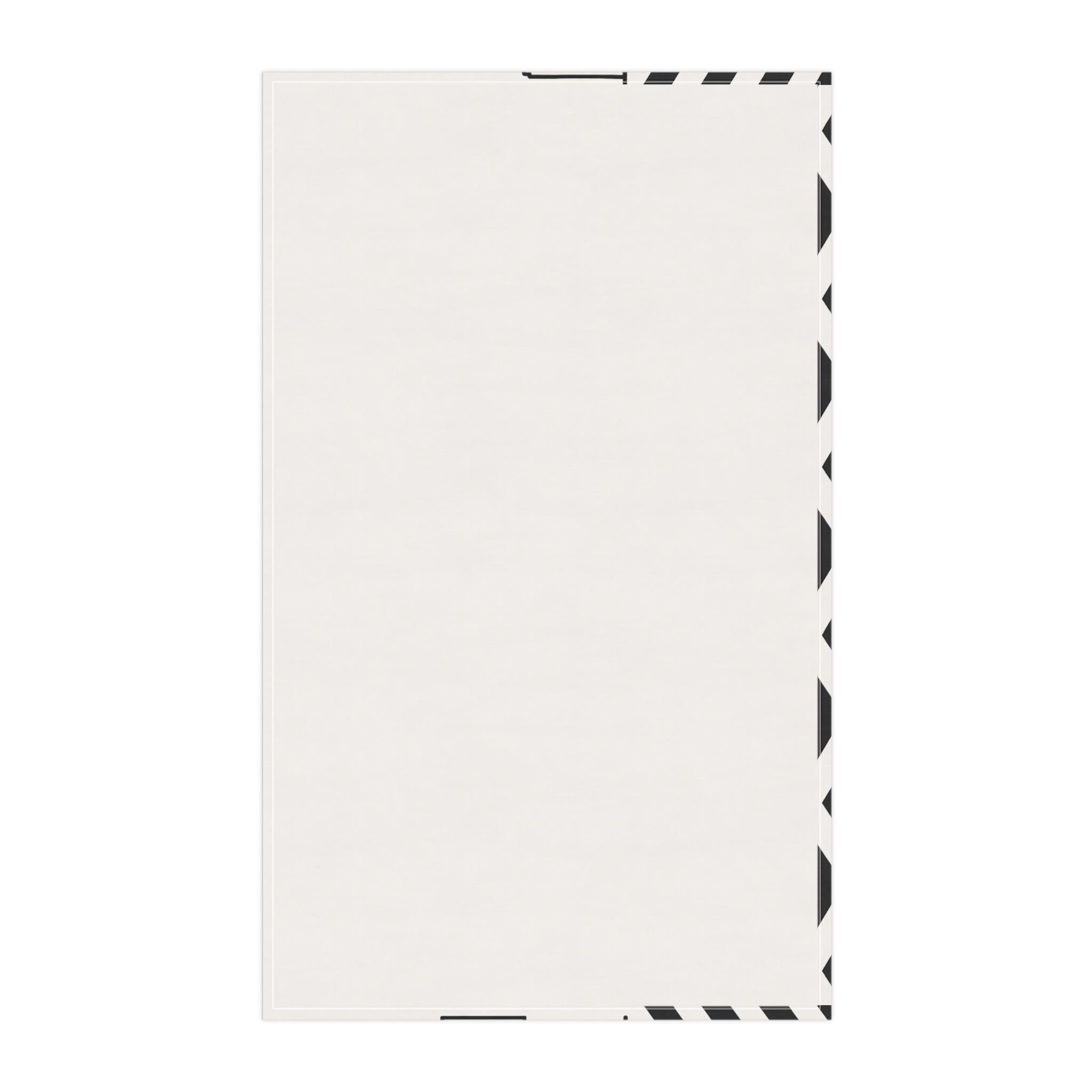 NYC Manhattan Skyline Chevron Tea Towel — Minimal Black & White New York City Skyline Kitchen Linen