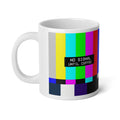 Retro TV Test Pattern "No Signal Until Coffee"  — 20oz Jumbo Mug