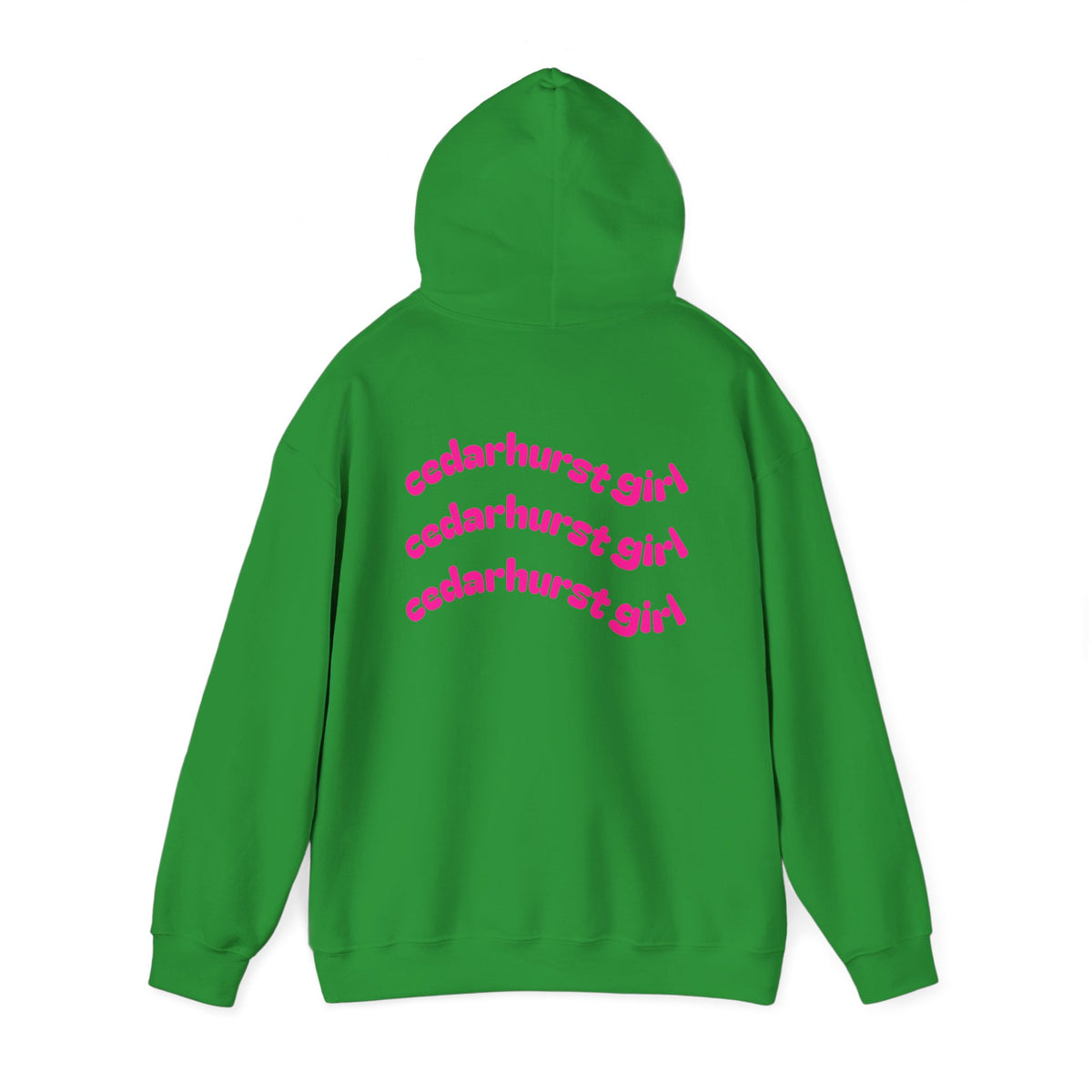 Cedarhurst Girl Hoodie – Retro Pink Wave Back Print Hooded Sweatshirt