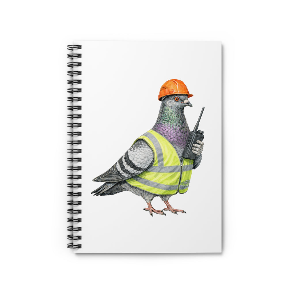 Customizable Red Hook NYC Pigeon Spiral Journal | Dock Worker Construction Bird Lovers Notebook