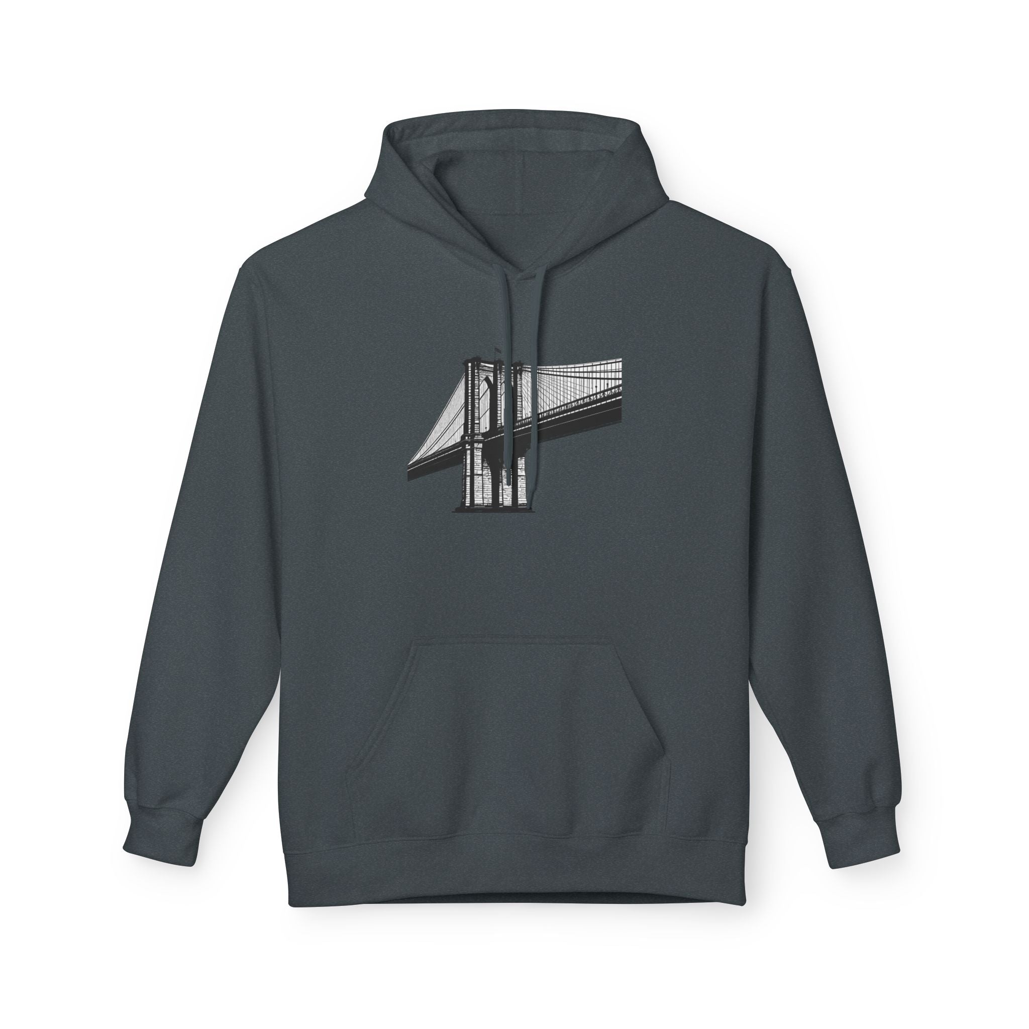 Brooklyn Bridge Sketch Hoodie — New York City Pullover Hooded Sweatshirt