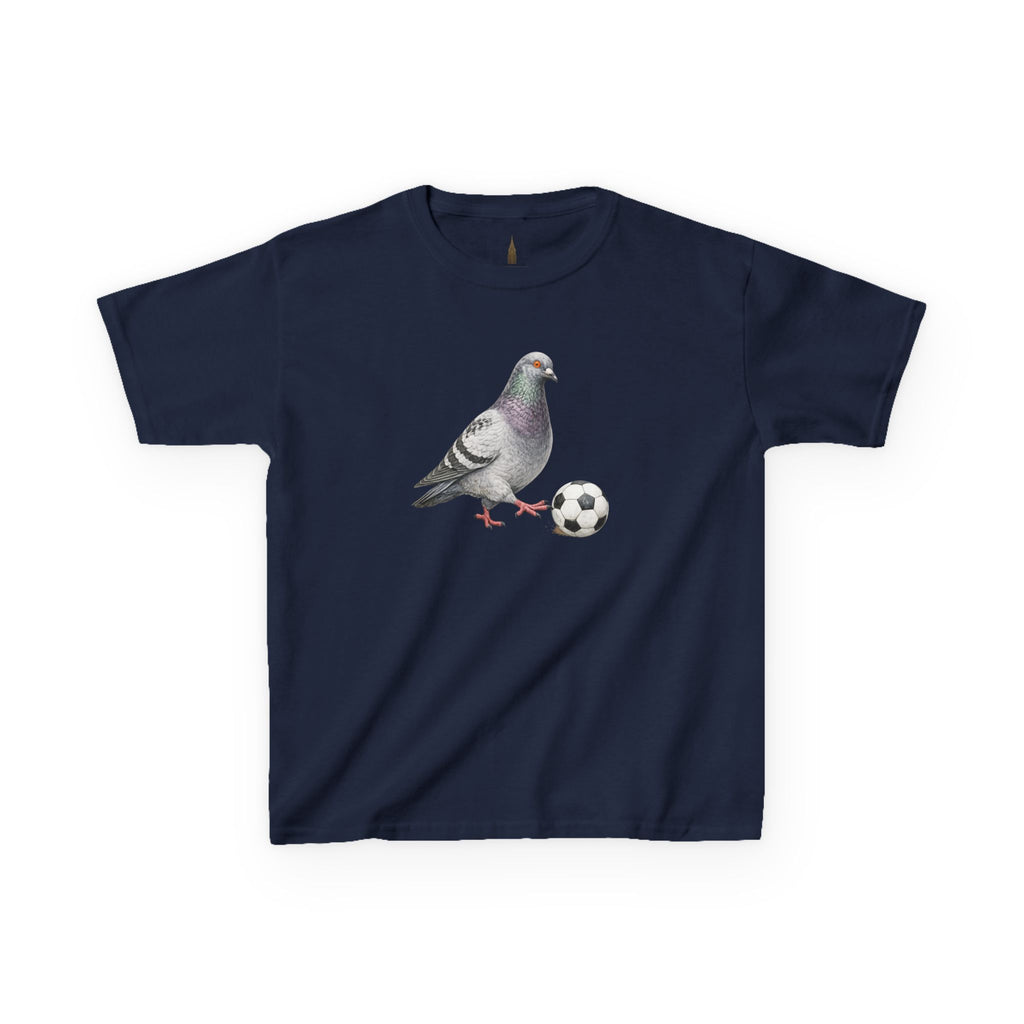 Customizable Corona NYC Pigeon Kids Soccer Tee — Cute Bird Soccer T-Shirt for Children