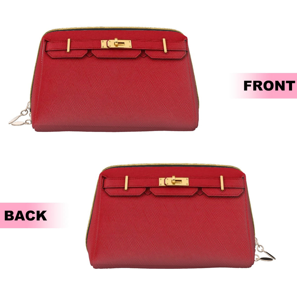 Canal Street Red PVC Leather Makeup Bag