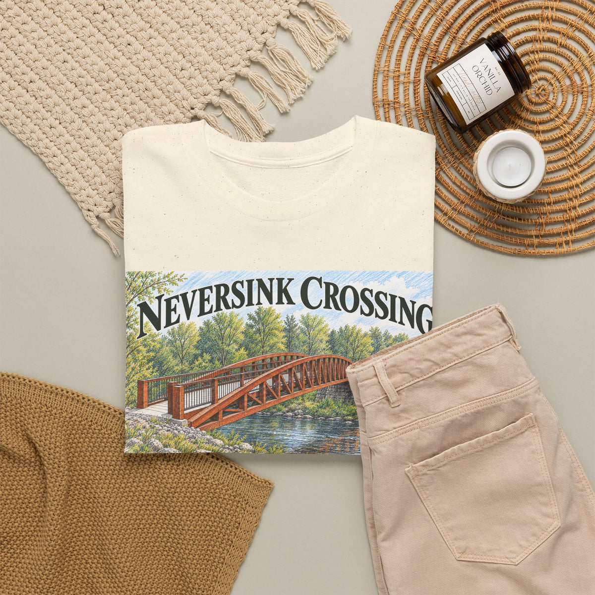 Neversink Crossing Fallsburg NY Scenic Bridge T-Shirt