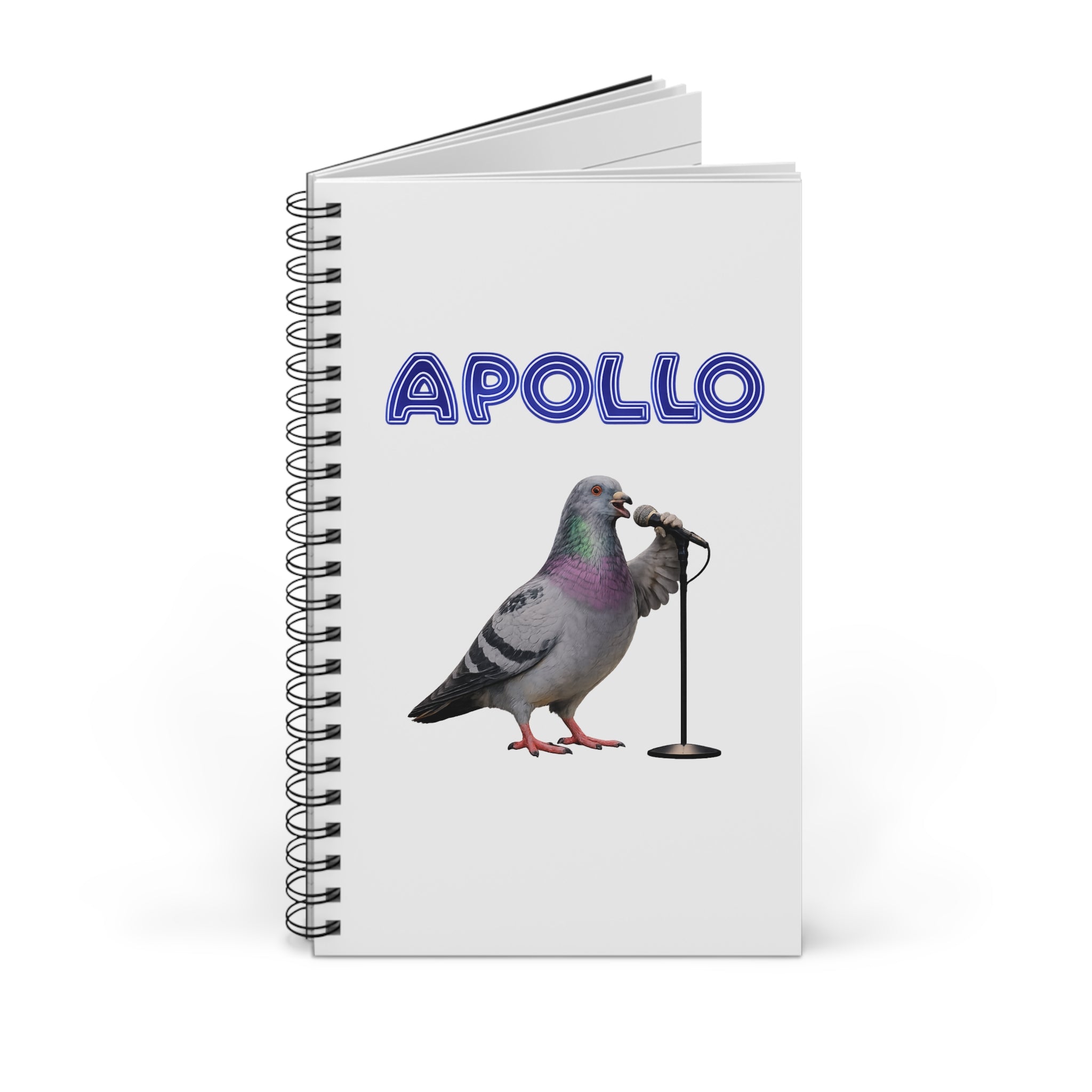 Customizable Harlem NYC Pigeon Spiral Journal |  Comedian Entertainer Bird Lovers Notebook