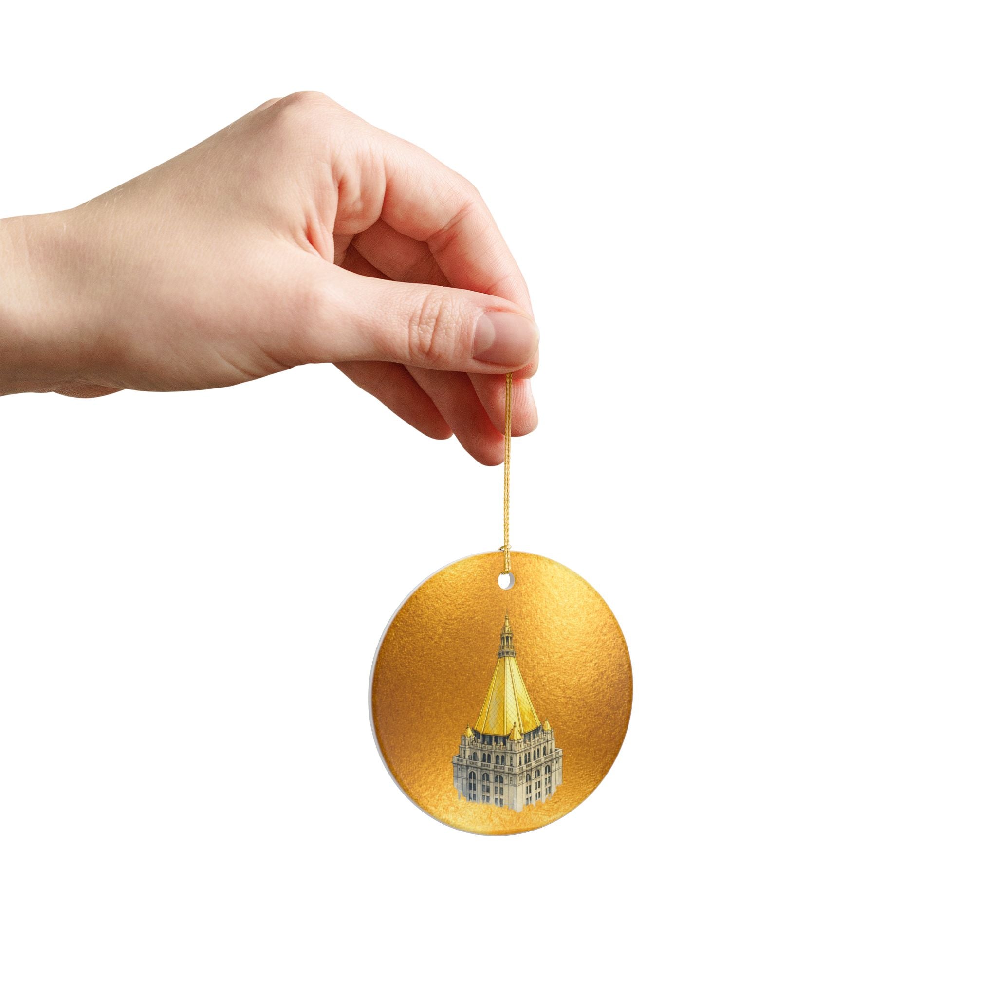 New York Life Building Ceramic Christmas Tree Ornament — NYC Skyline Holiday Decoration