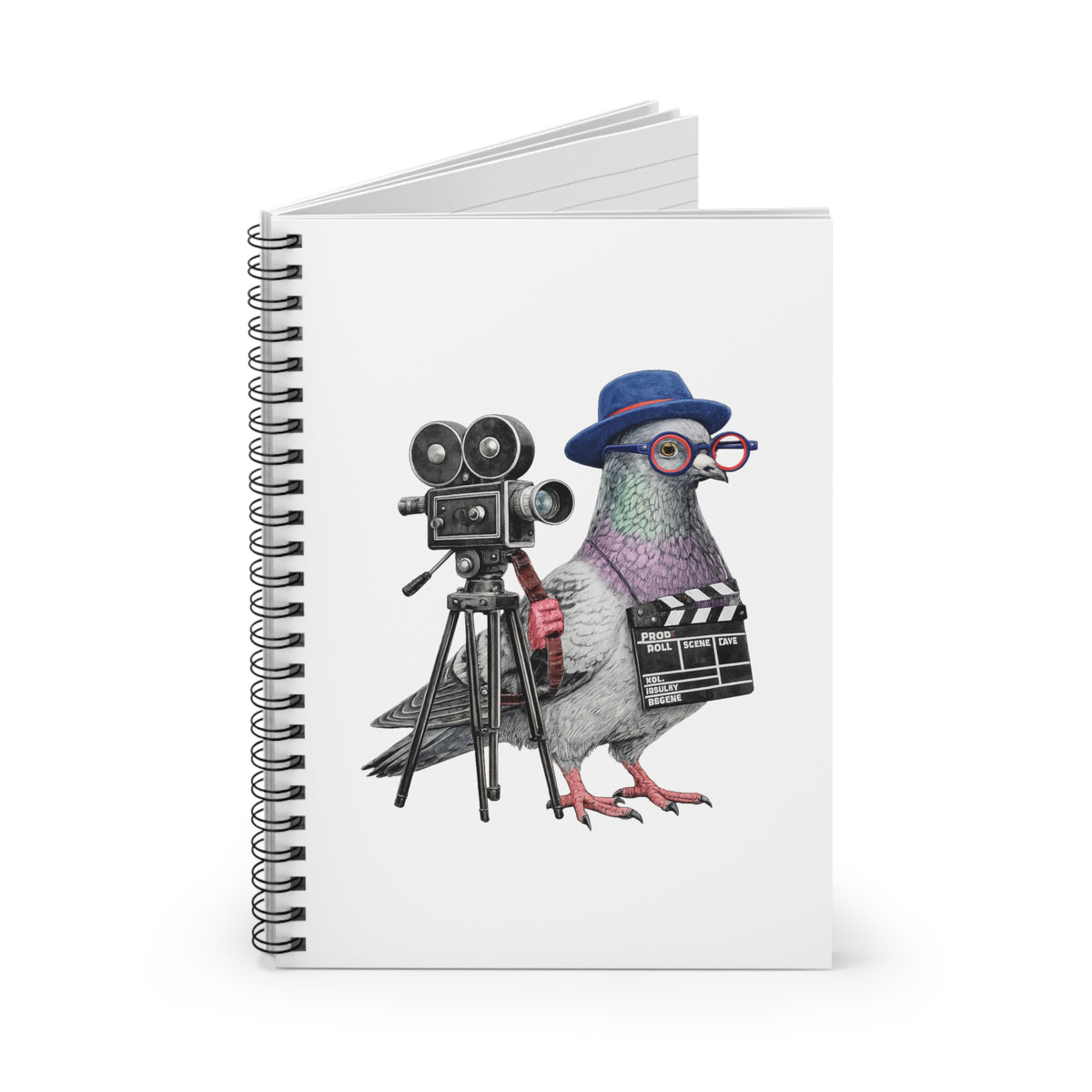 Customizable Tribeca NYC Pigeon Spiral Journal | Bird Lovers Notebook