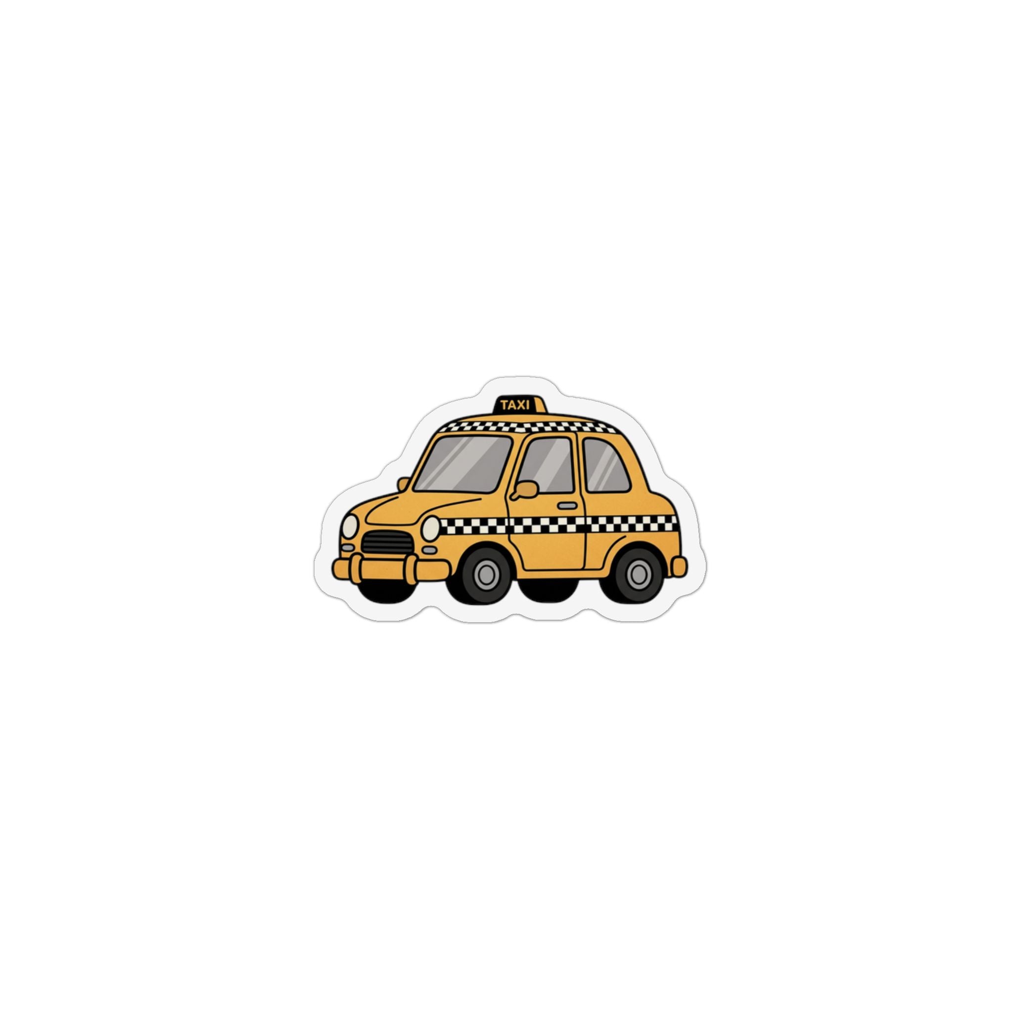 Checker Taxi Cab Magnet | NYC Checkered Cab Fridge Magnet Souvenir