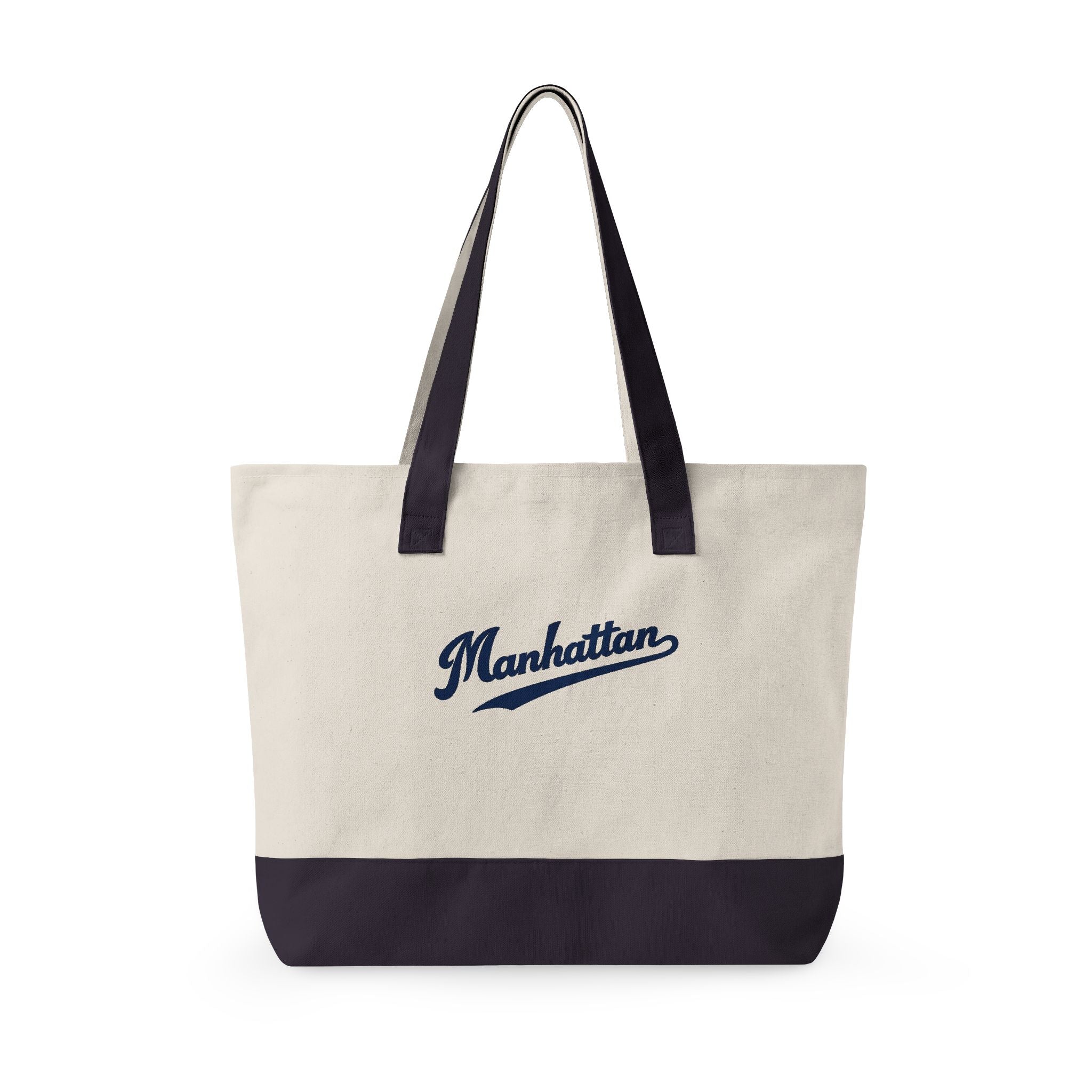 Manhattan Canvas Tote — Zippered Market Bag
