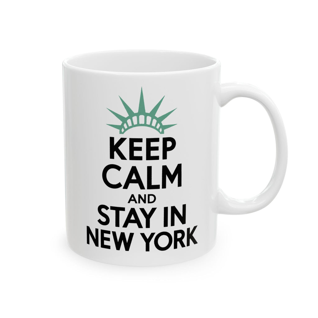 'Keep Calm and Stay in New York' Ceramic Coffee Cup, 11oz
