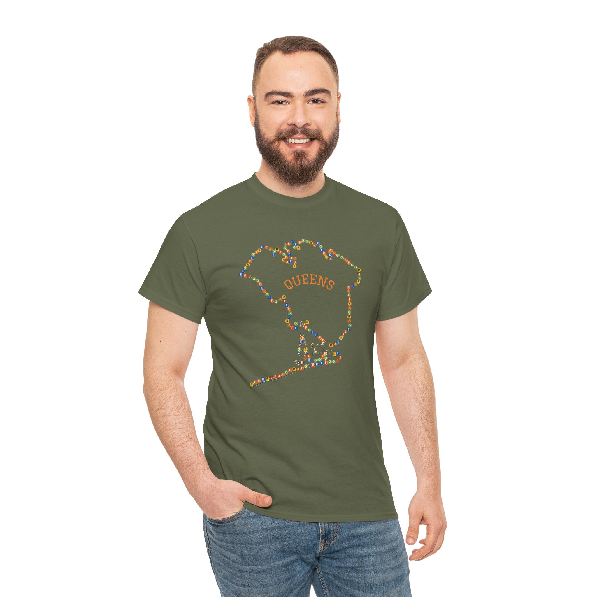 Queens Map Subway Signs T-Shirt | NYC Subway Tee