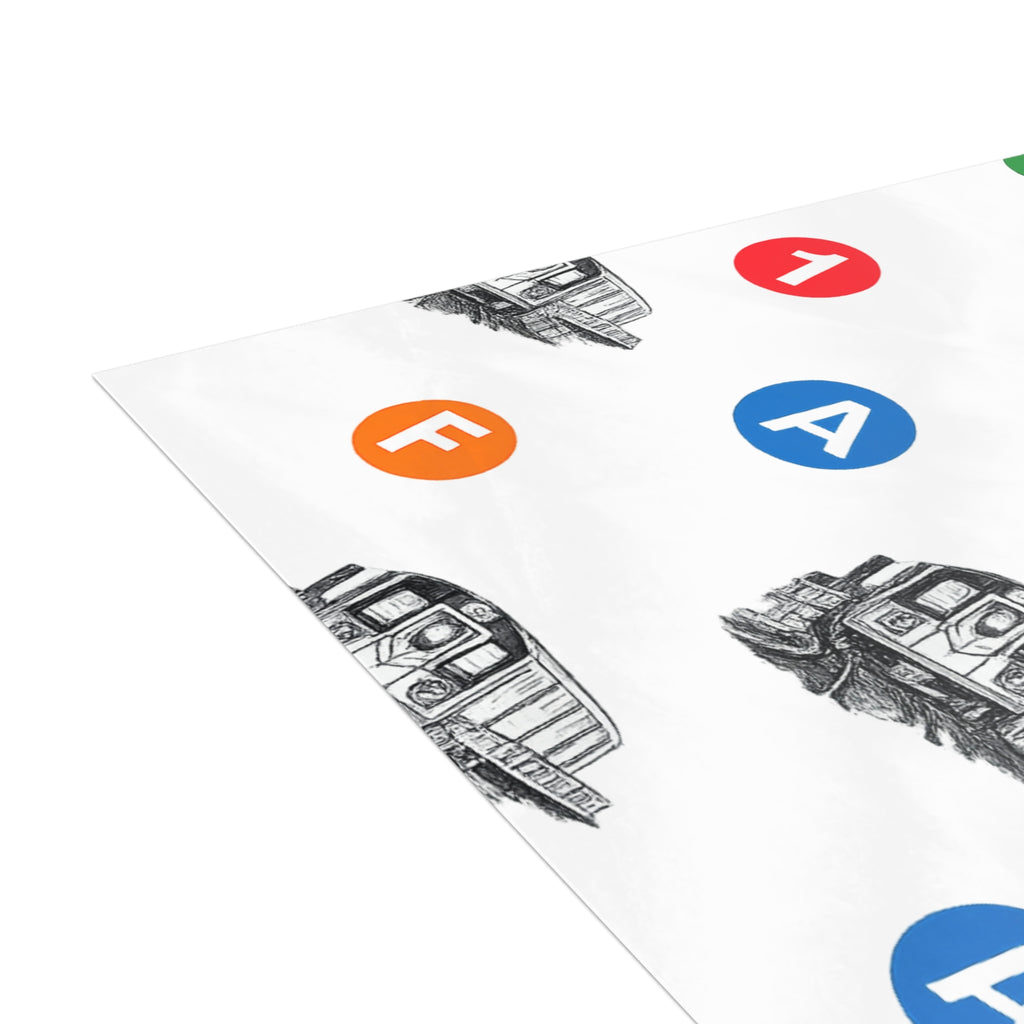 Lot de 10 cartes postales illustrées sur le thème des icônes de transport du métro de New York (enveloppes incluses)