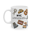 NYC Icons Rizz and Aura Mug | New York City Landmark Collage Ceramic Coffee Tea Mug