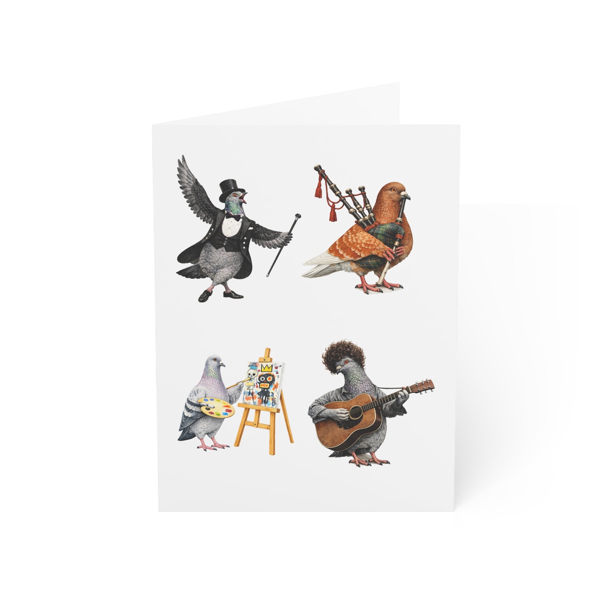 Talented Bird NYC Pigeon 4.6” x 6.25” Greeting Cards | Pack of 10 Creative Artistic Bird Lover Cards