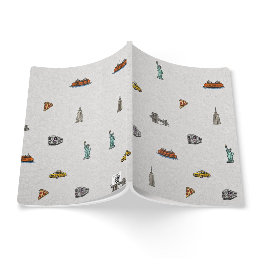 Icons of New York City Heather Gray Softcover Notebook