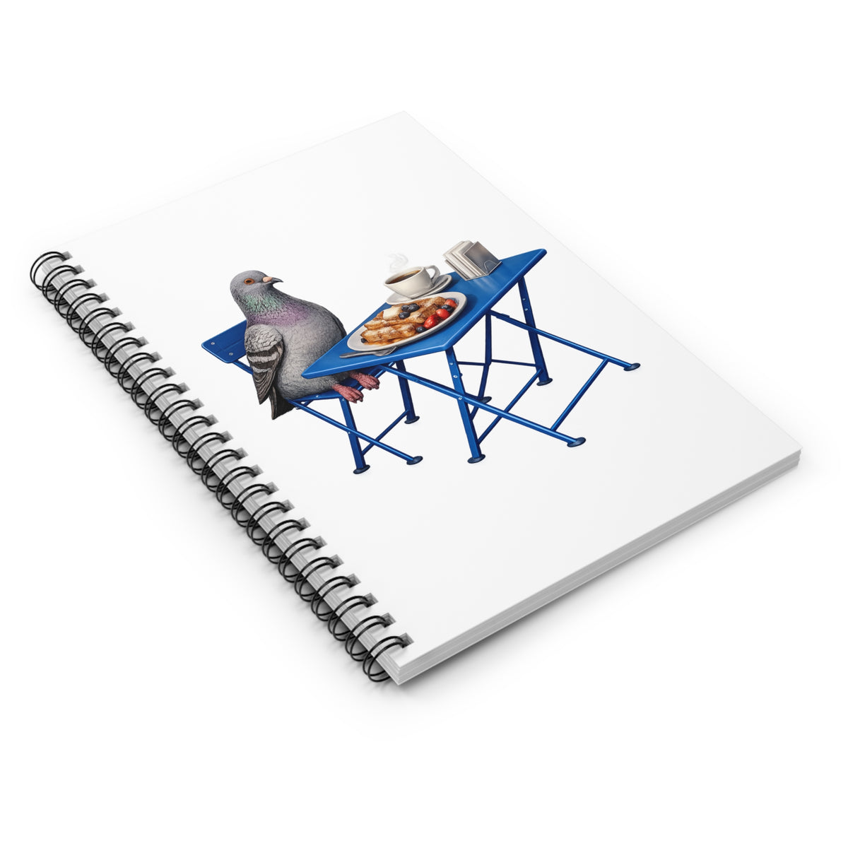 Customizable West Village NYC Pigeon Spiral Journal | Bird Lovers Notebook