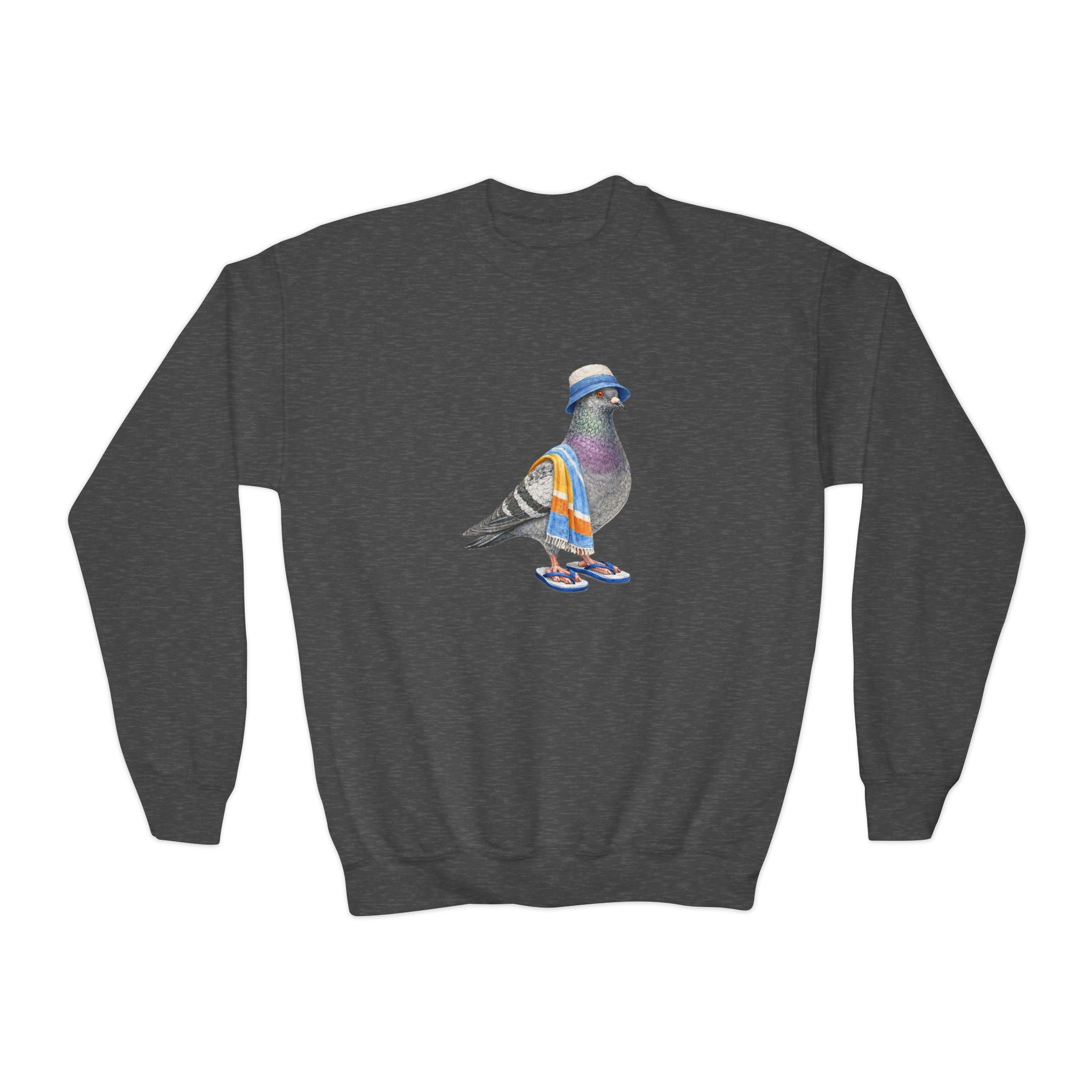 Customizable Coney Island NYC Pigeon NYC Kids Crewneck Sweatshirt    New York Beach Bum Bird Lover Childrens Sweater