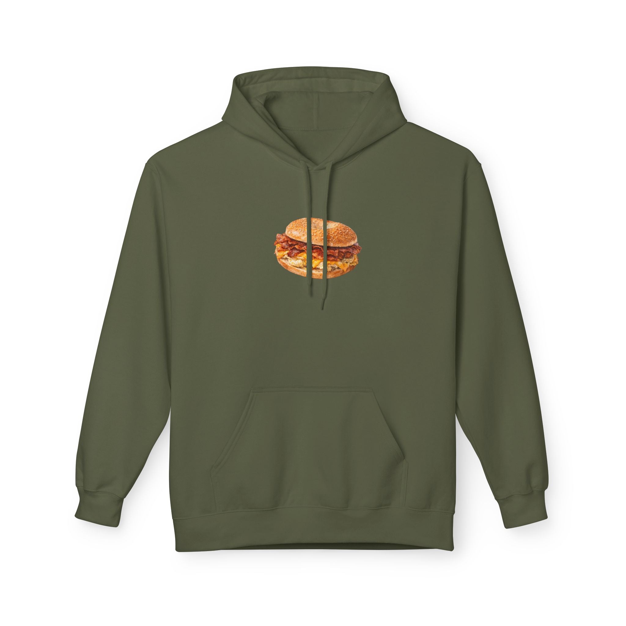 NYC Bacon Egg and Cheese Hoodie — New York Sandwich Hooded Pullover Sweatshirt