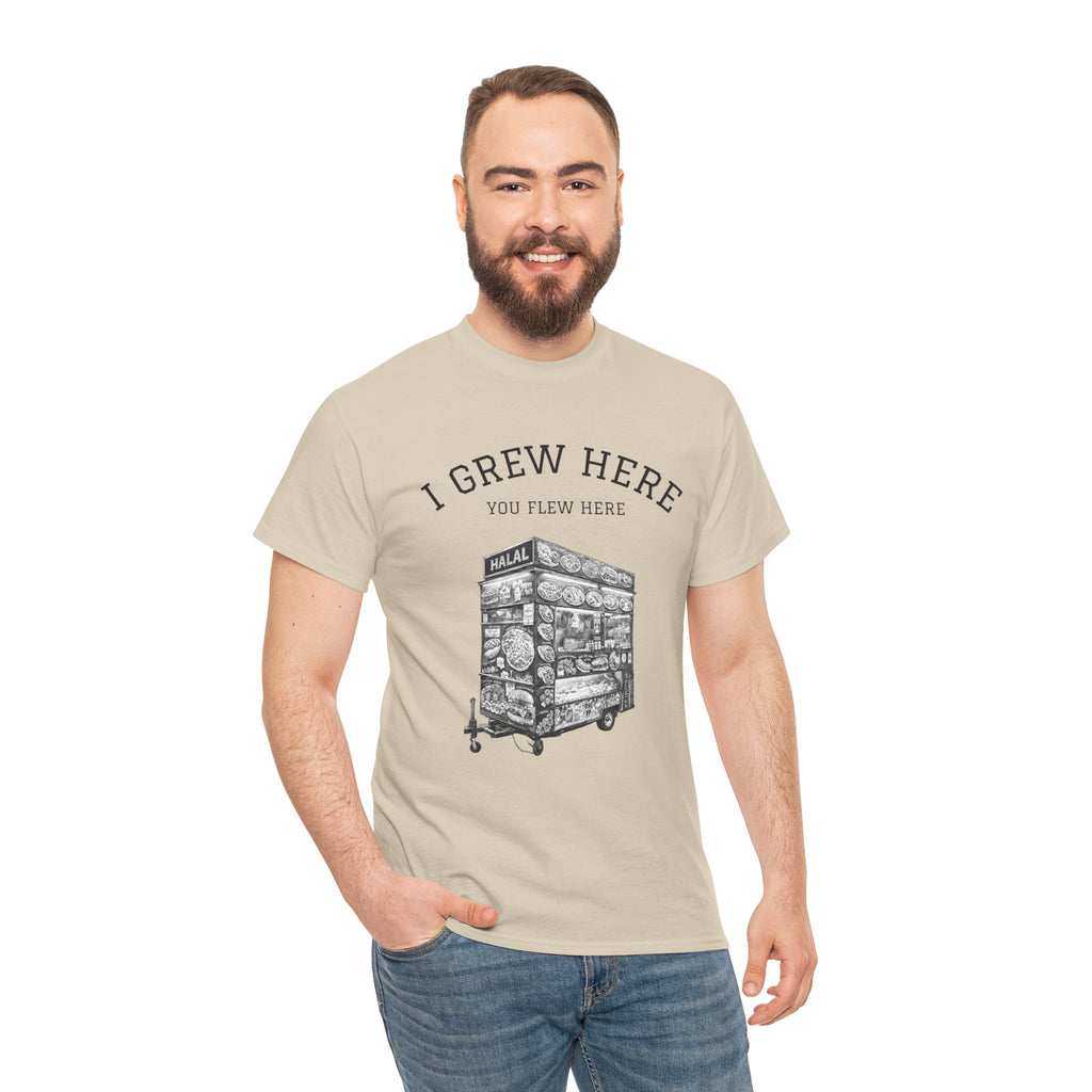 NYC Halal Food Cart Tee | New York I Grew Here You Flew Here T-Shirt