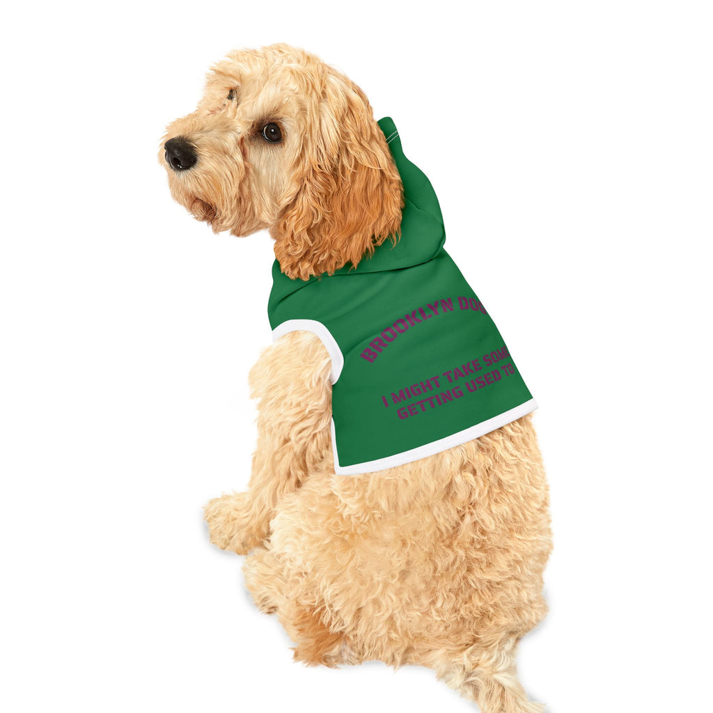 Brooklyn Dog Green Hoodie I Might Take Some Getting Used To Pet Sweatshirt