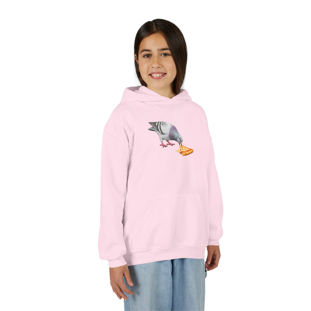Customizable Little Italy NYC Pigeon NYC Kids Hoodie | New York Pizza Lover Bird Lovers Childrens Hooded Sweatshirt
