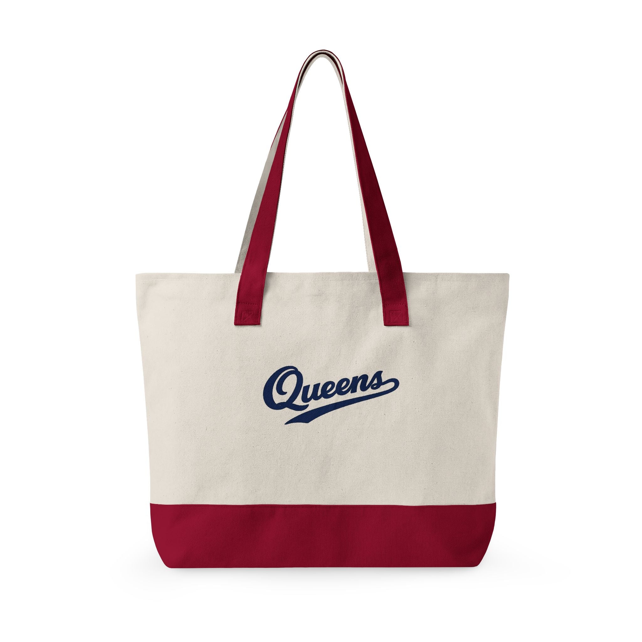 Queens Canvas Tote — Zippered Market Bag
