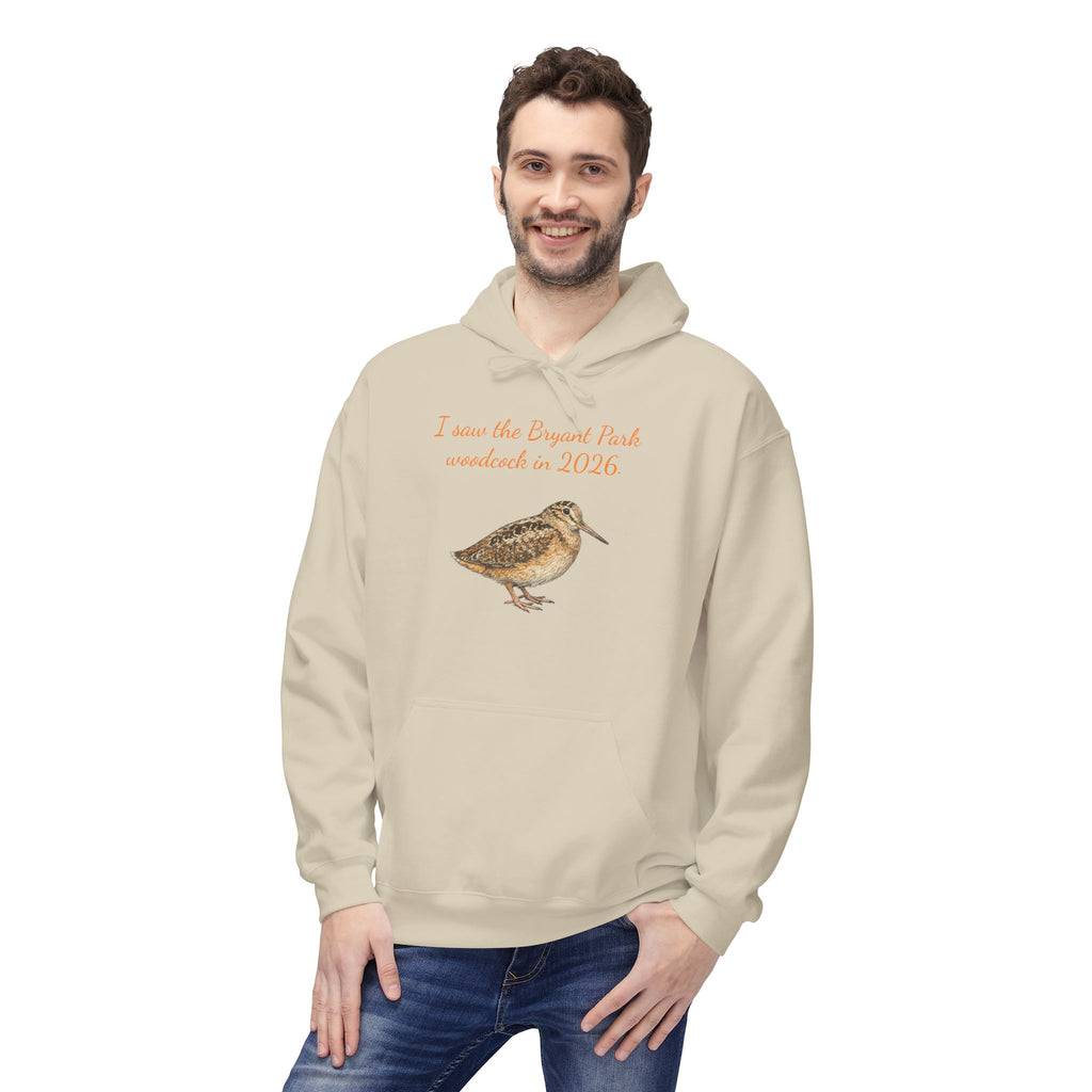 Bryant Park American Woodcock Bird Hoodie — Nature & Birdwatching Hooded Pullover Sweatshirt