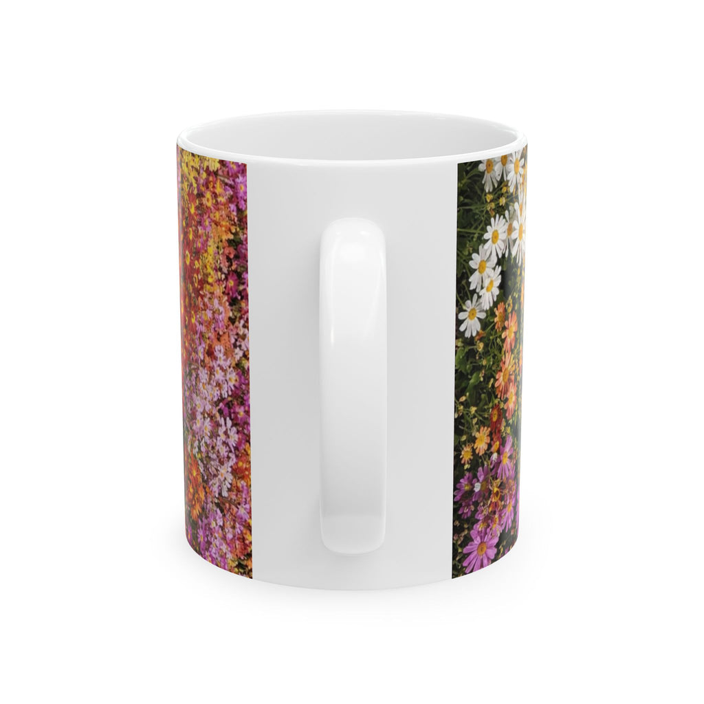 Central Park Korean Chrysanthemum Flowers Mug | Floral Ceramic Coffee Cup