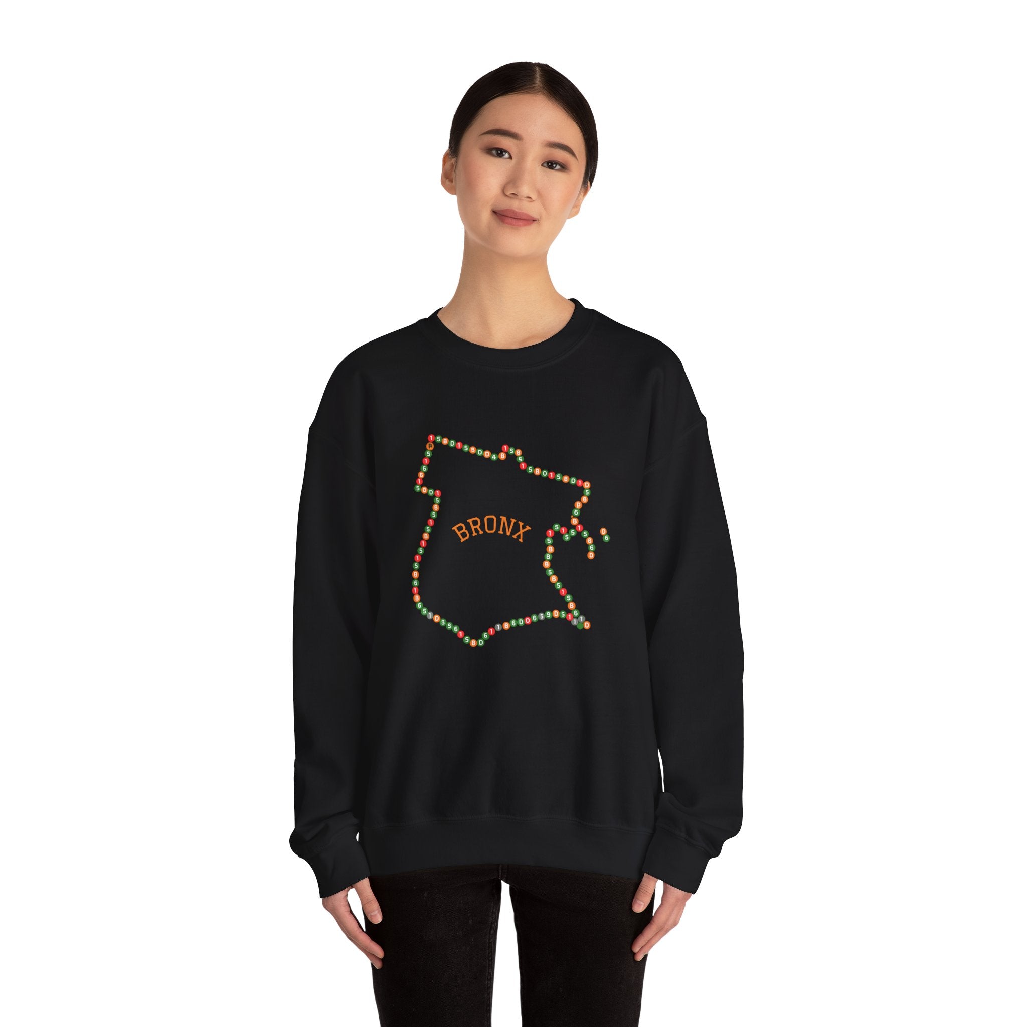 The Bronx Map Subway Signs Sweatshirt | NYC Crewneck Sweater