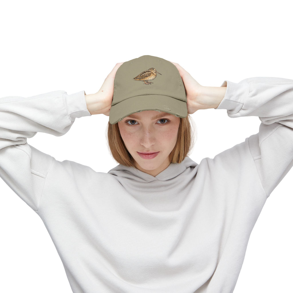 Bryant Park American Woodcock Distressed Cap — Nature Hat for Bird Lovers