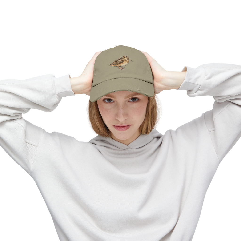 Bryant Park American Woodcock Distressed Cap — Nature Hat for Bird Lovers