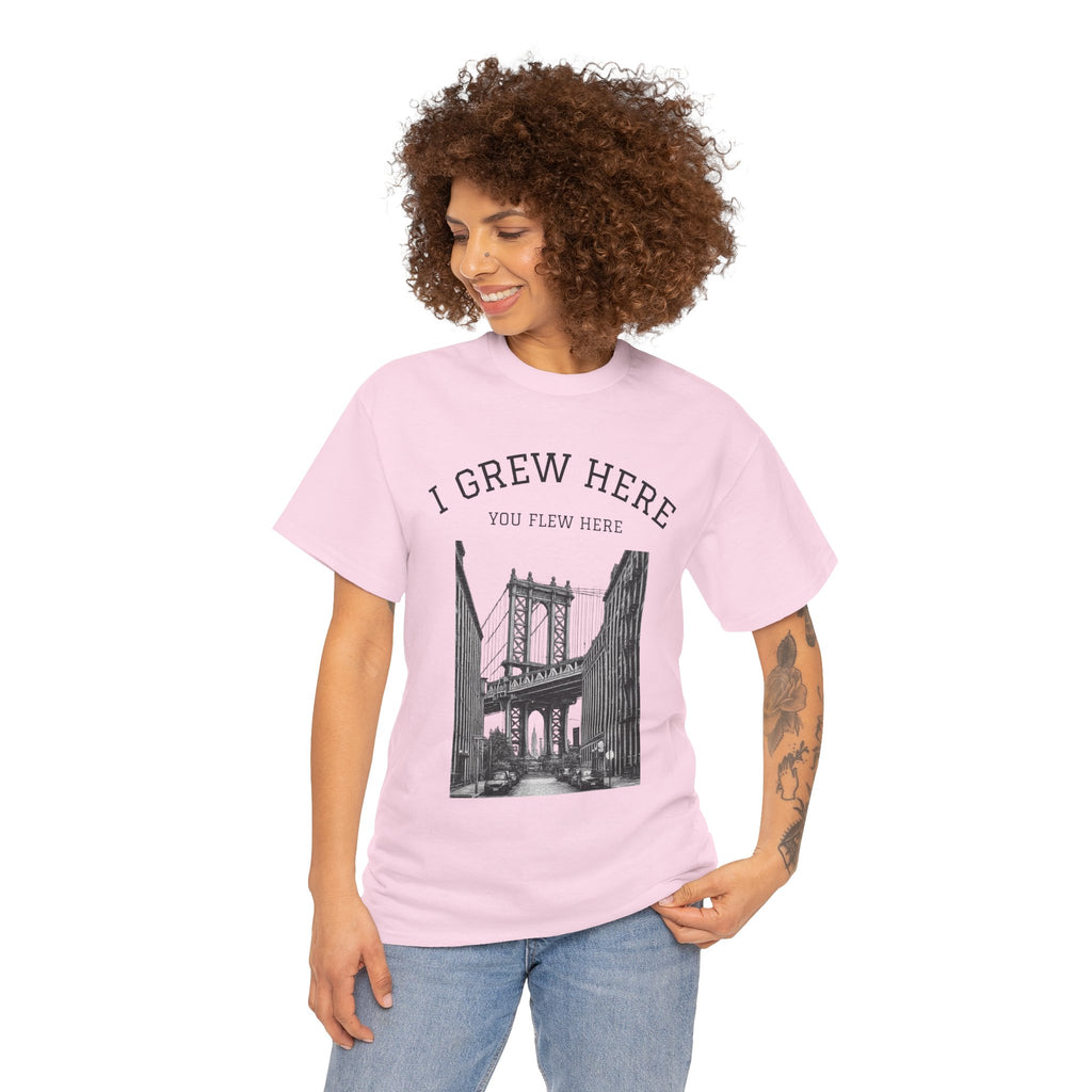 DUMBO Brooklyn Manhattan Bridge T-Shirt  I  I Grew Here You Flew Here Tee