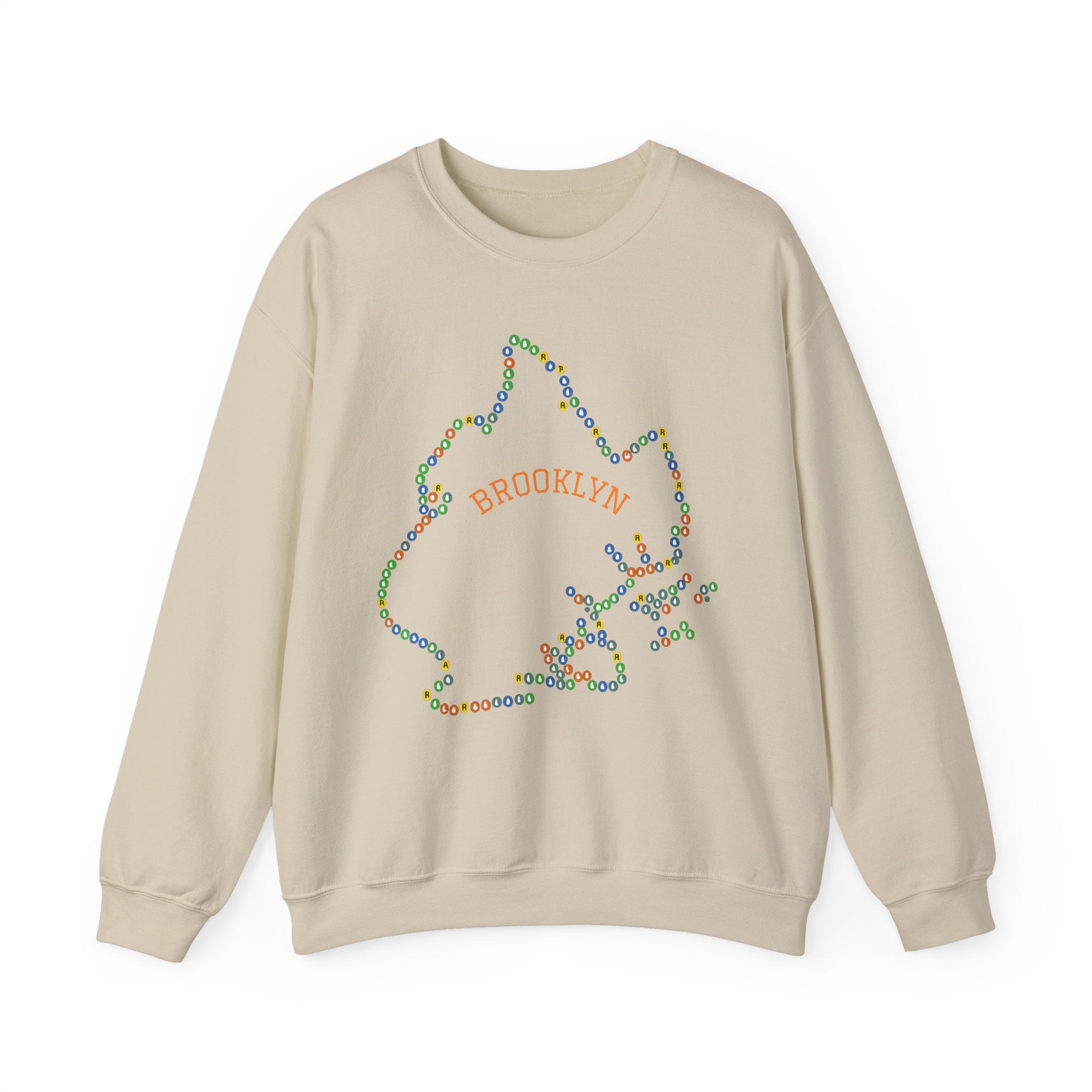 Brooklyn Map Subway Signs Sweatshirt | NYC Crewneck Sweater