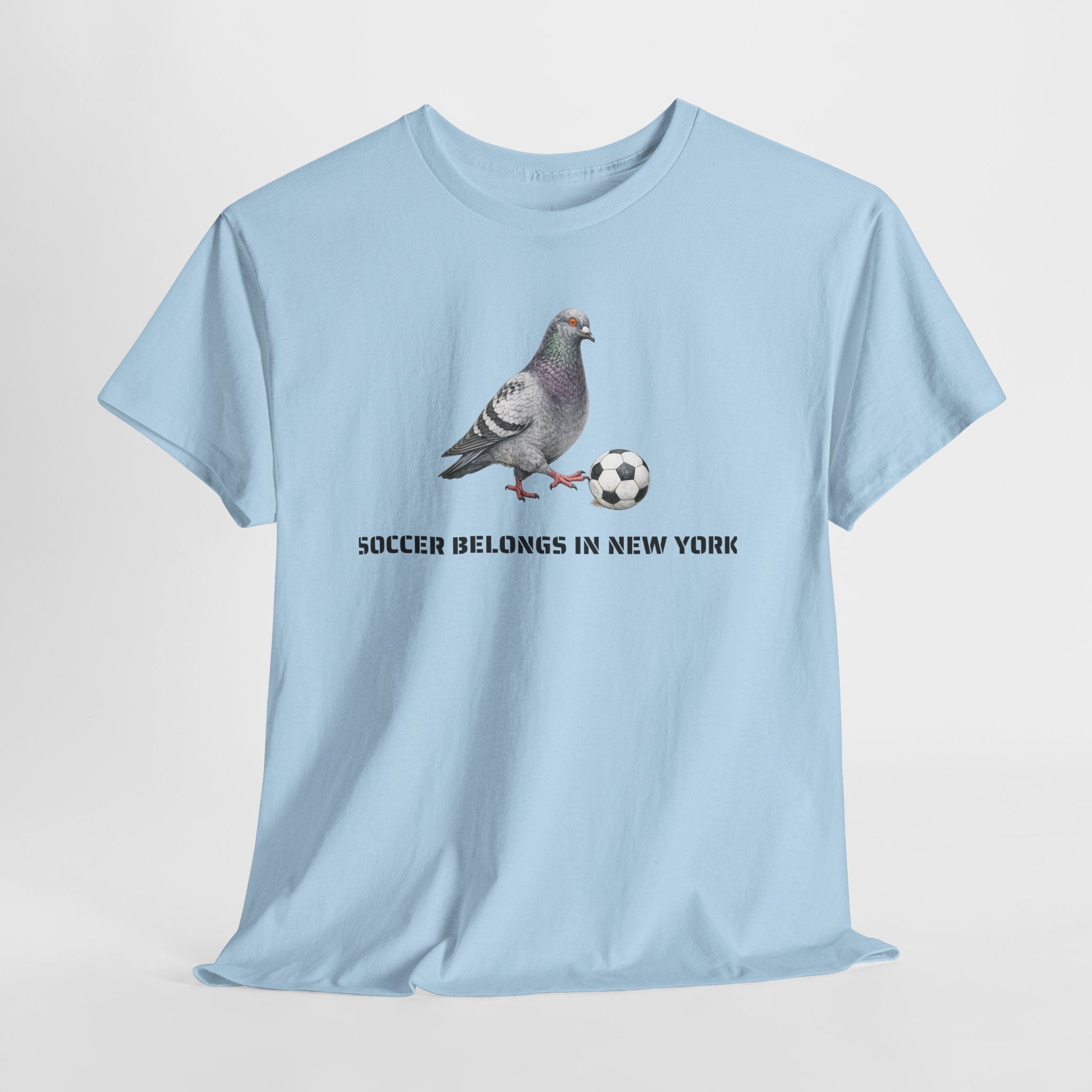Customizable Corona NYC Pigeon Soccer Belongs in New York T-Shirt | Soccer Player Tee