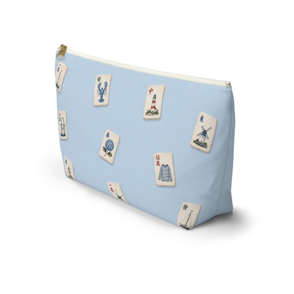Hamptons Mahjong Tile Pouch —  T-Bottom Travel Bag