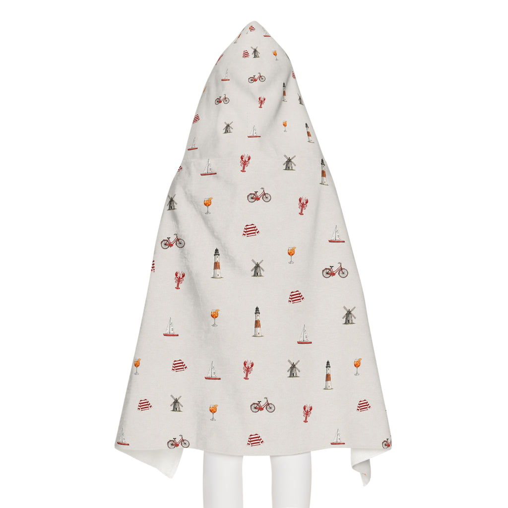 Icons of the Hamptons Heather Gray Hooded Kids Towel
