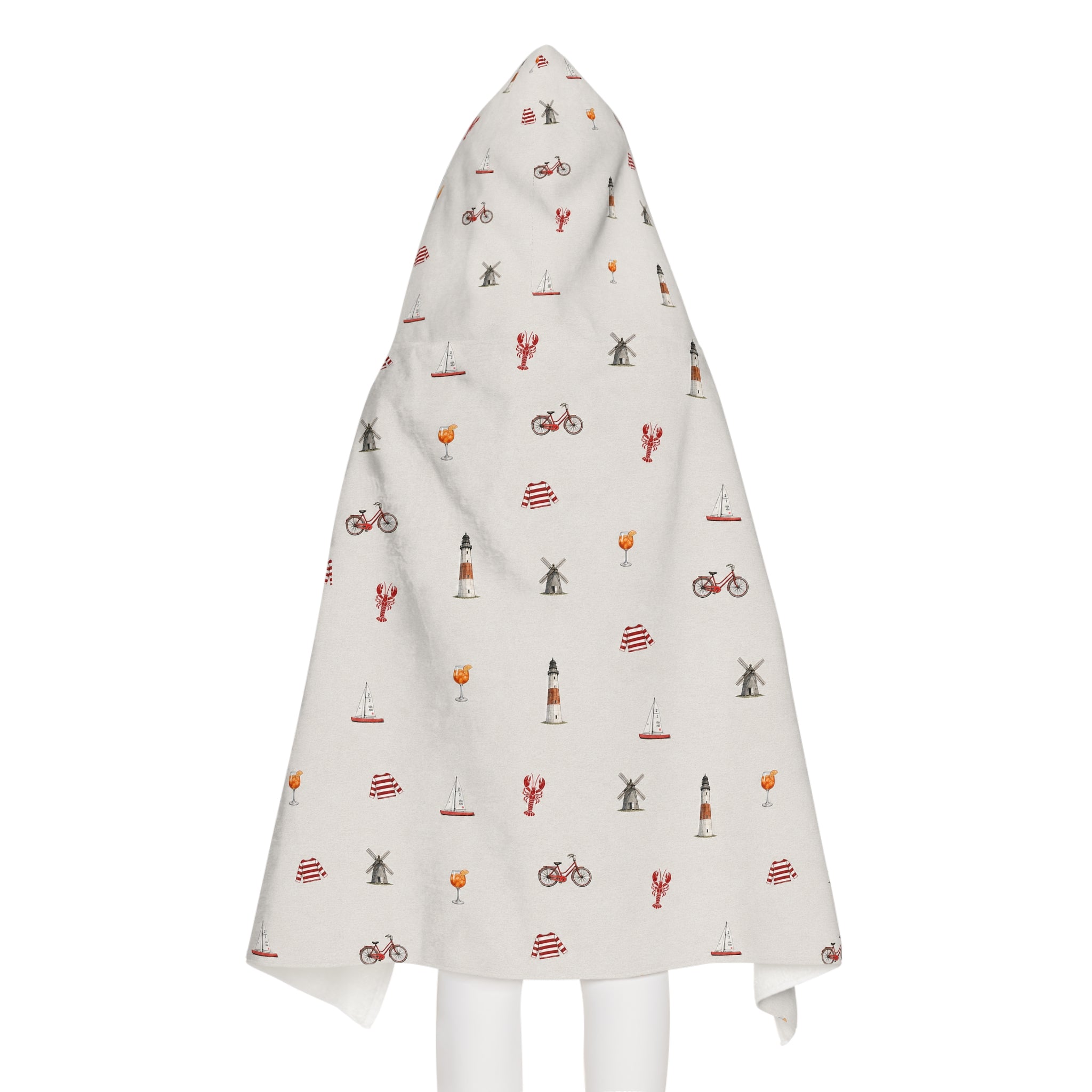 Icons of the Hamptons Heather Gray Hooded Kids Towel