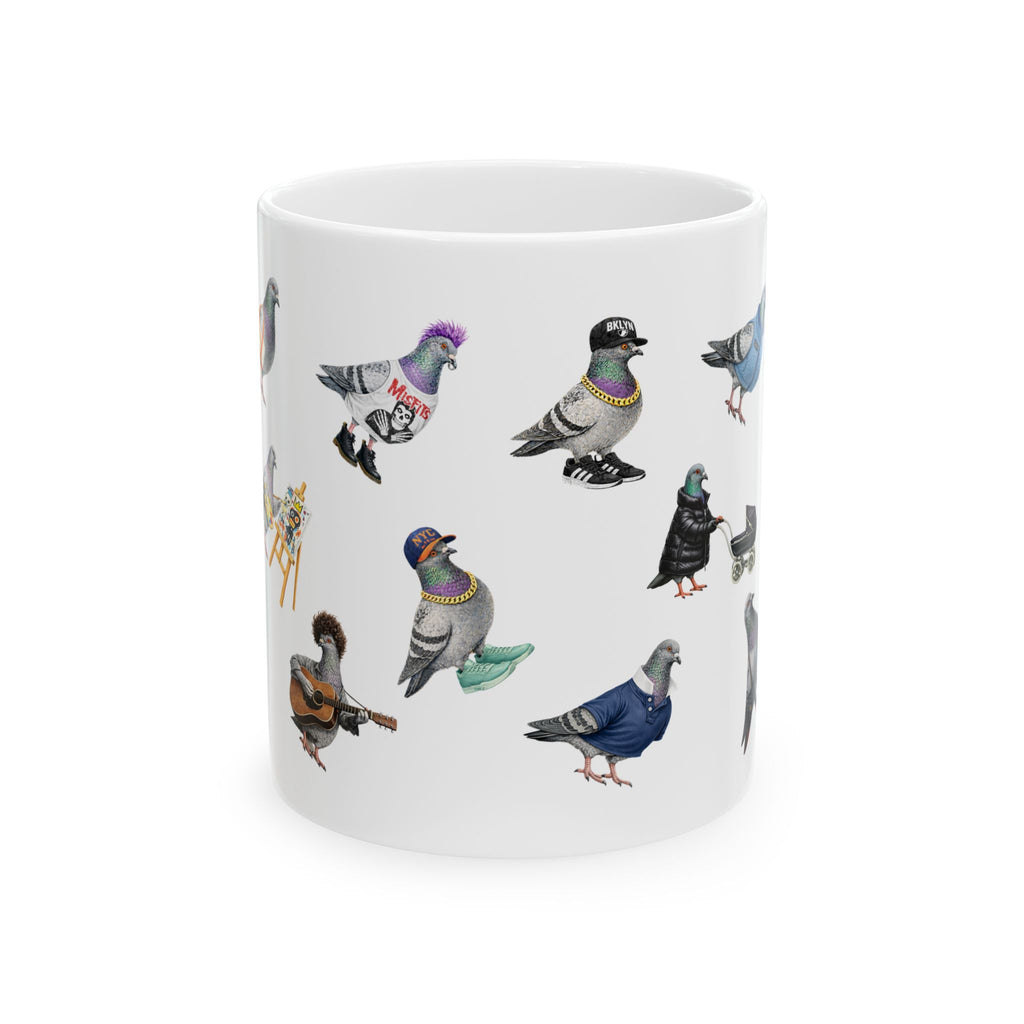 Taza Palomas de Nueva York | Taza de café para amantes de las aves de NYC