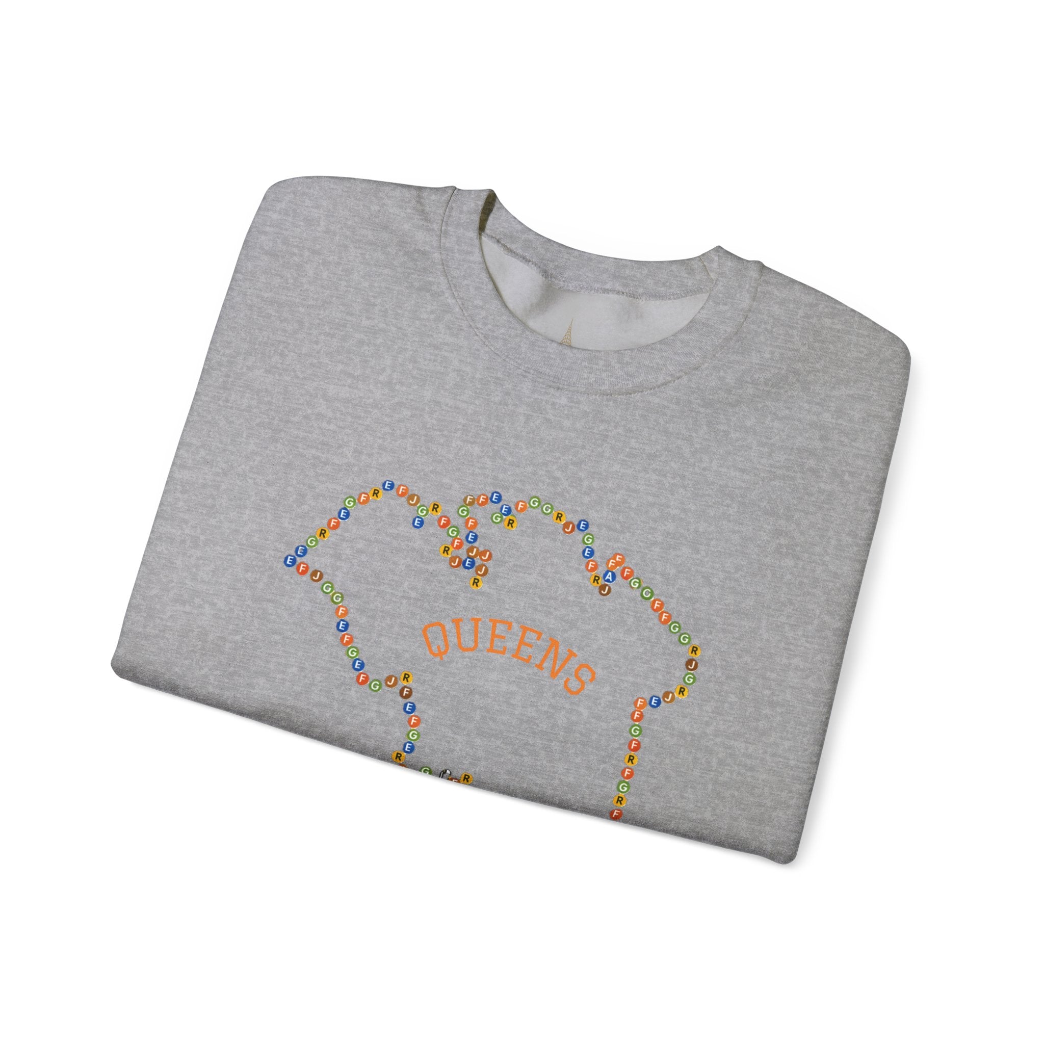 Queens Map Subway Signs Sweatshirt | NYC Crewneck Sweater