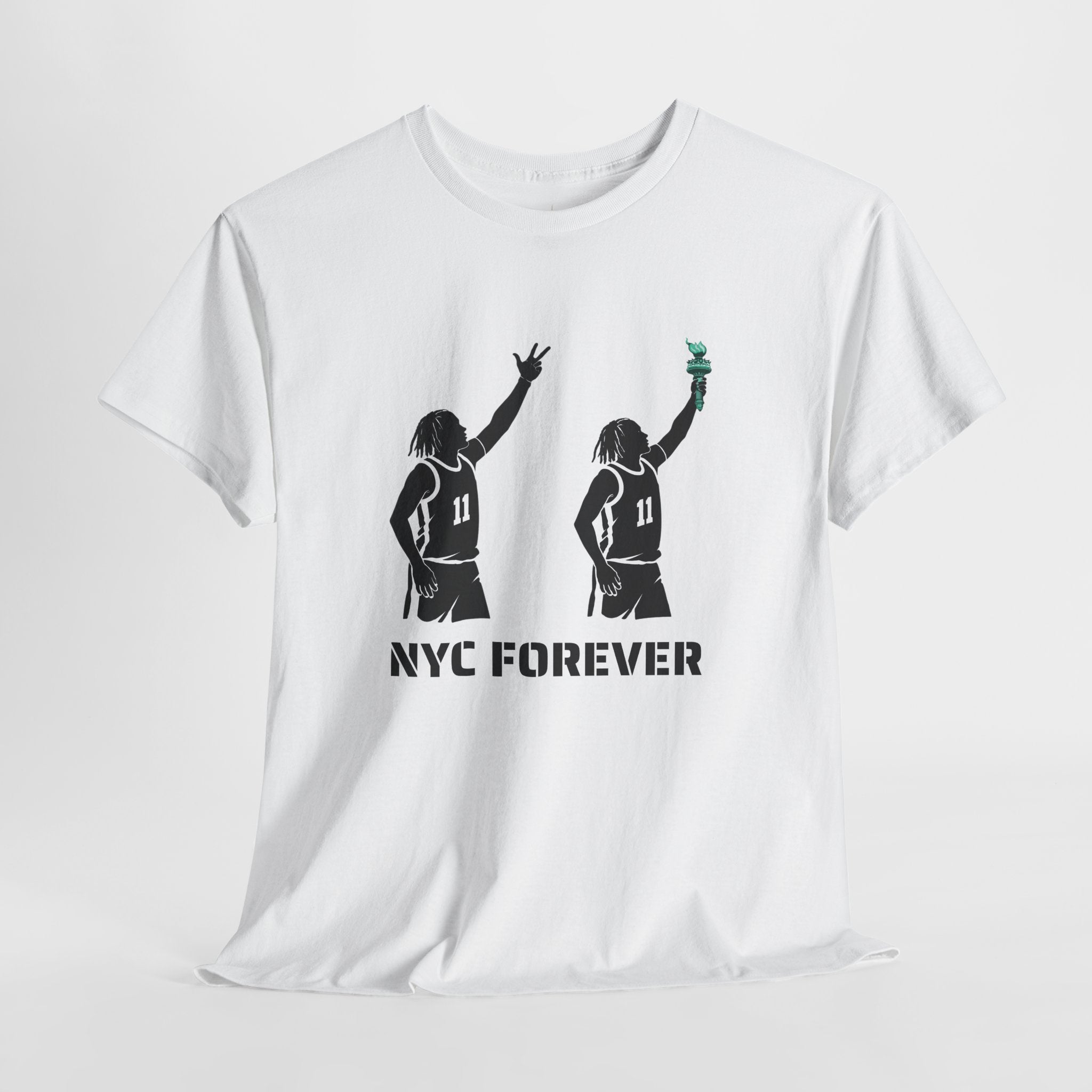 New York Basketball Jalen Brunson Tee | NYC Icons Statue of Liberty T-shirt