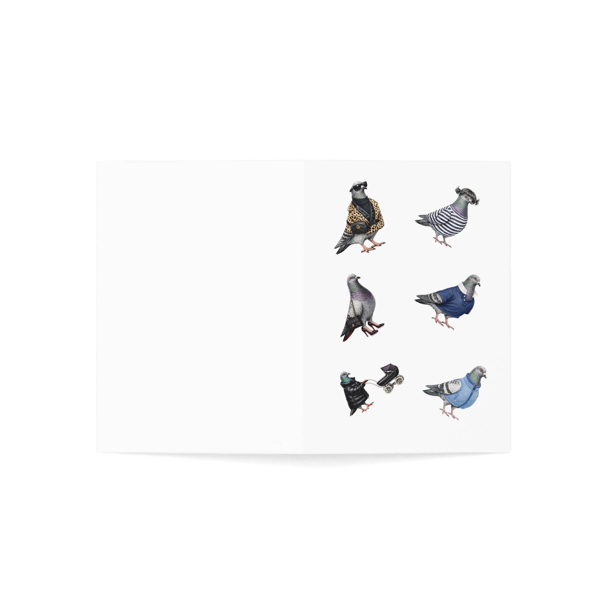 You're One Trendy Bird NYC Pigeon Greeting Cards |  Fashionable Stylish Bird Lover Card Pack
