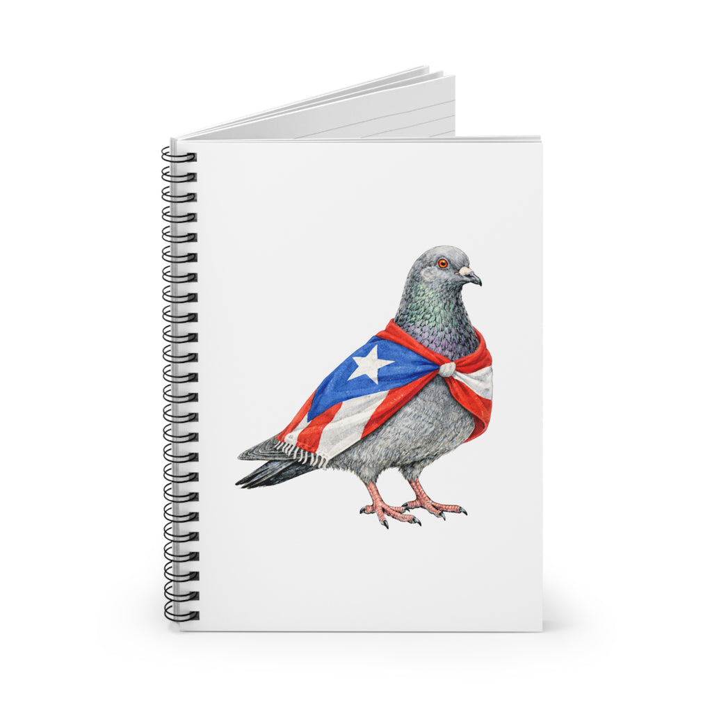 Customizable East Harlem NYC Pigeon Spiral Journal | Puerto Rico Boricua Bird Lovers Notebook