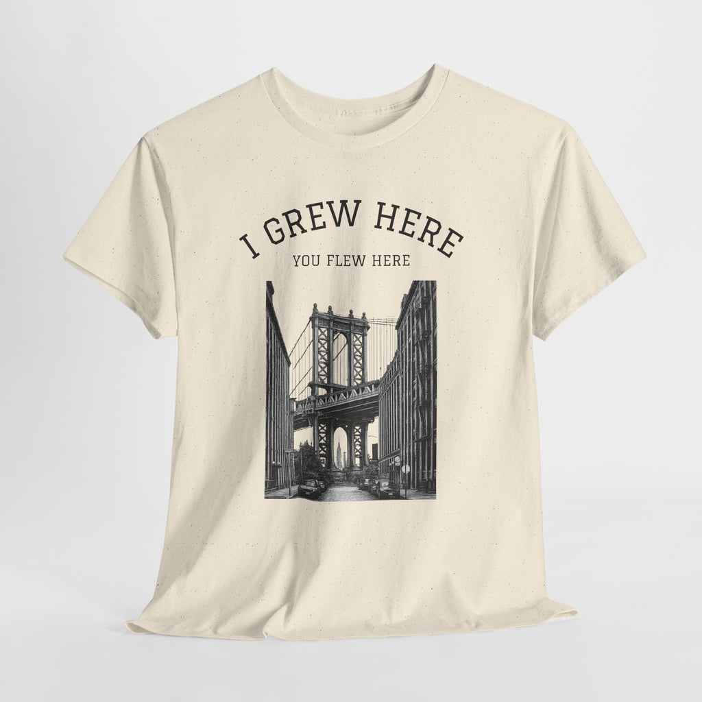 DUMBO Brooklyn Manhattan Bridge T-Shirt  I  I Grew Here You Flew Here Tee