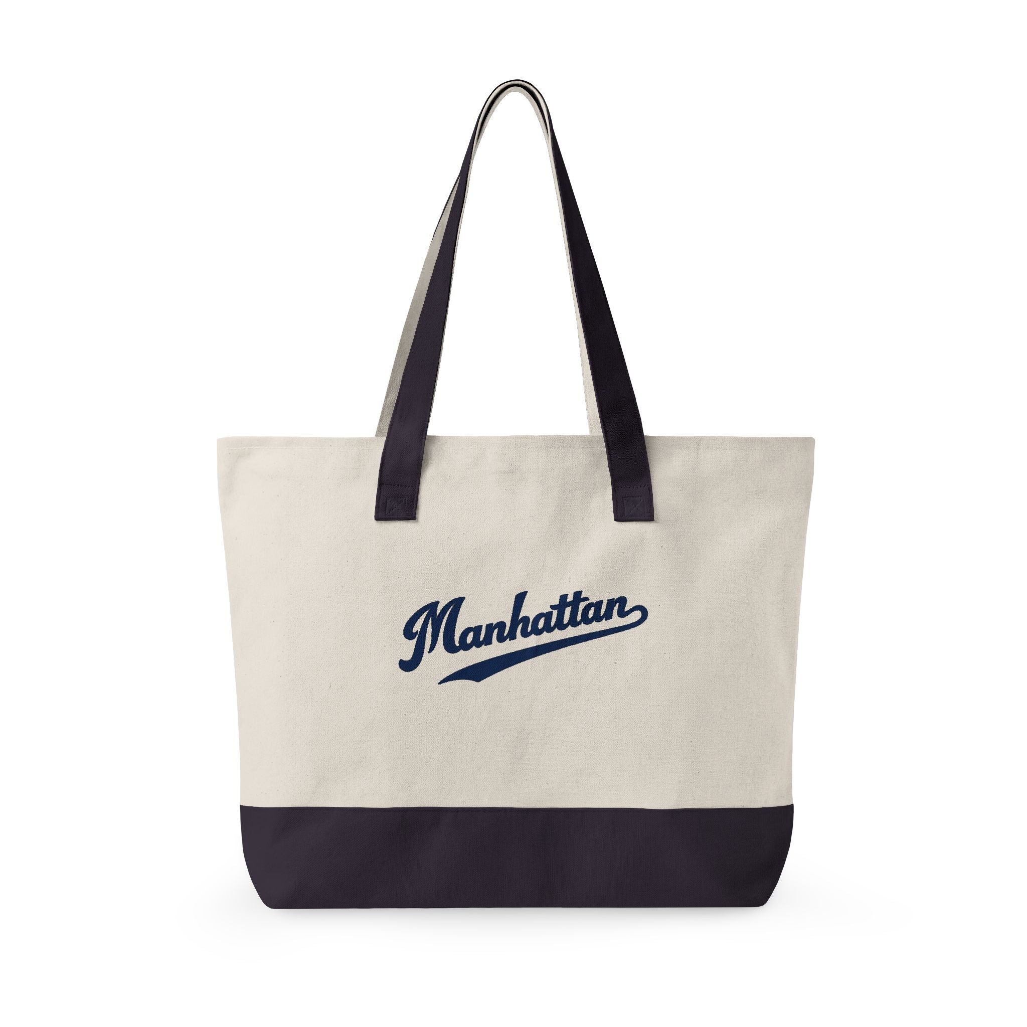 Manhattan Canvas Tote — Zippered Market Bag